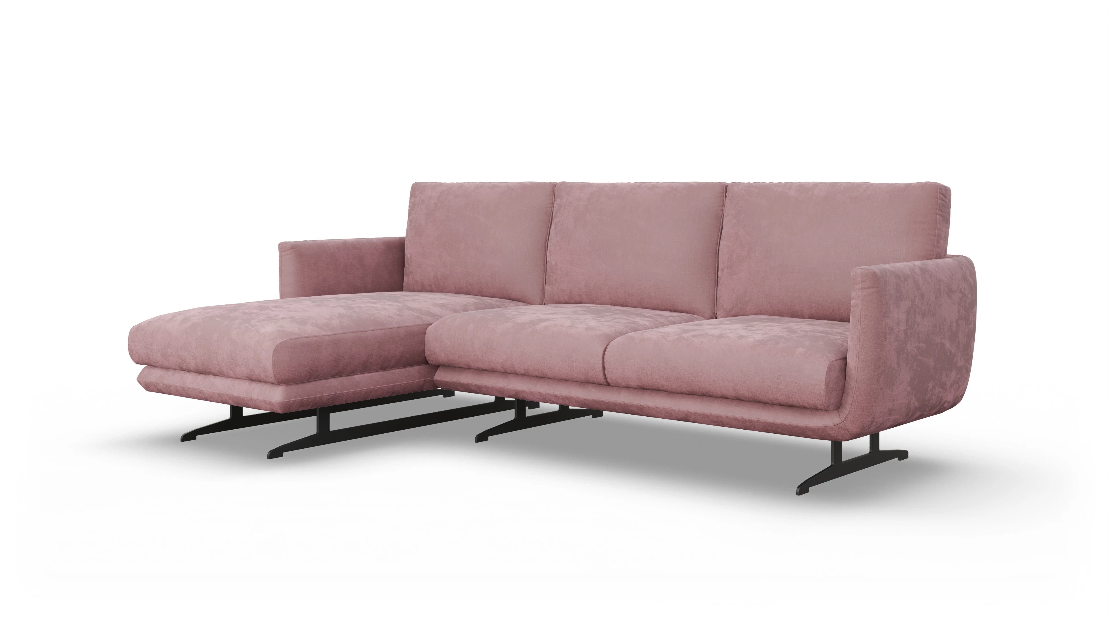 Ansicht des Produktes Boteri Sofa mit Rec links in Stoff rot