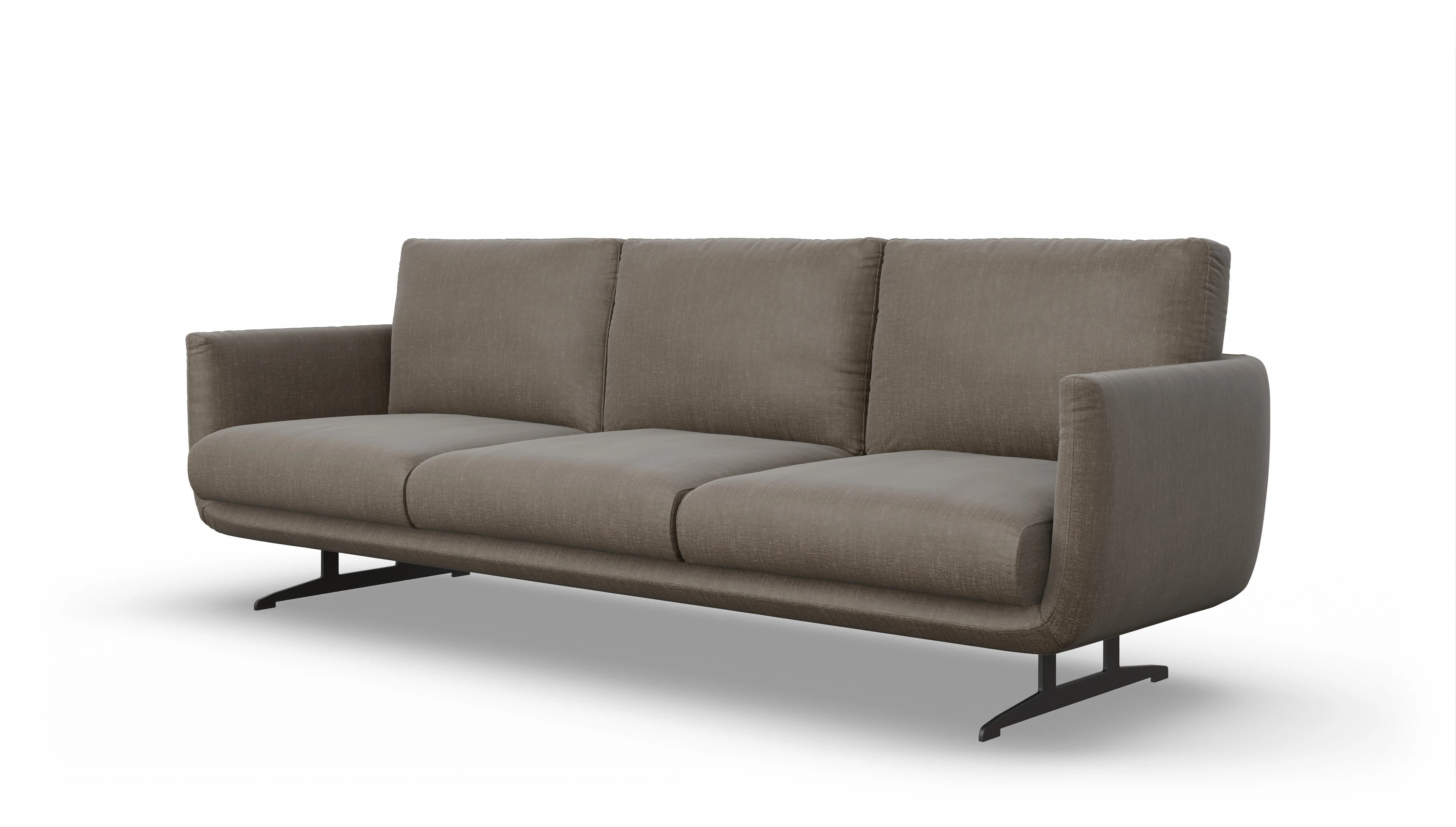 Designer-Sofa Boteri Ansicht des Produktes Boteri 4-Sitzer in Stoff braun
