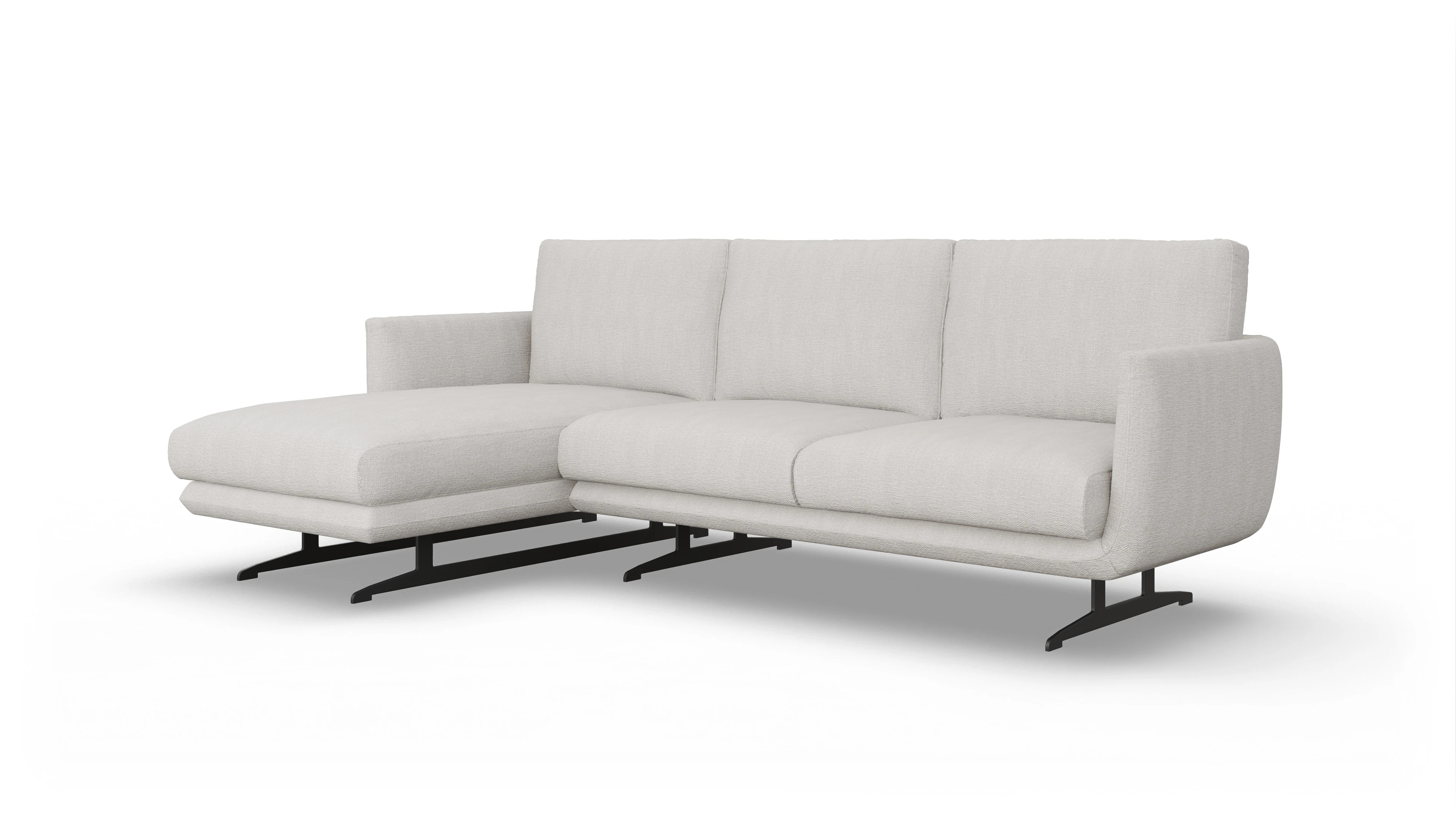 Ansicht des Produktes Boteri Sofa mit Rec links in Stoff weiß