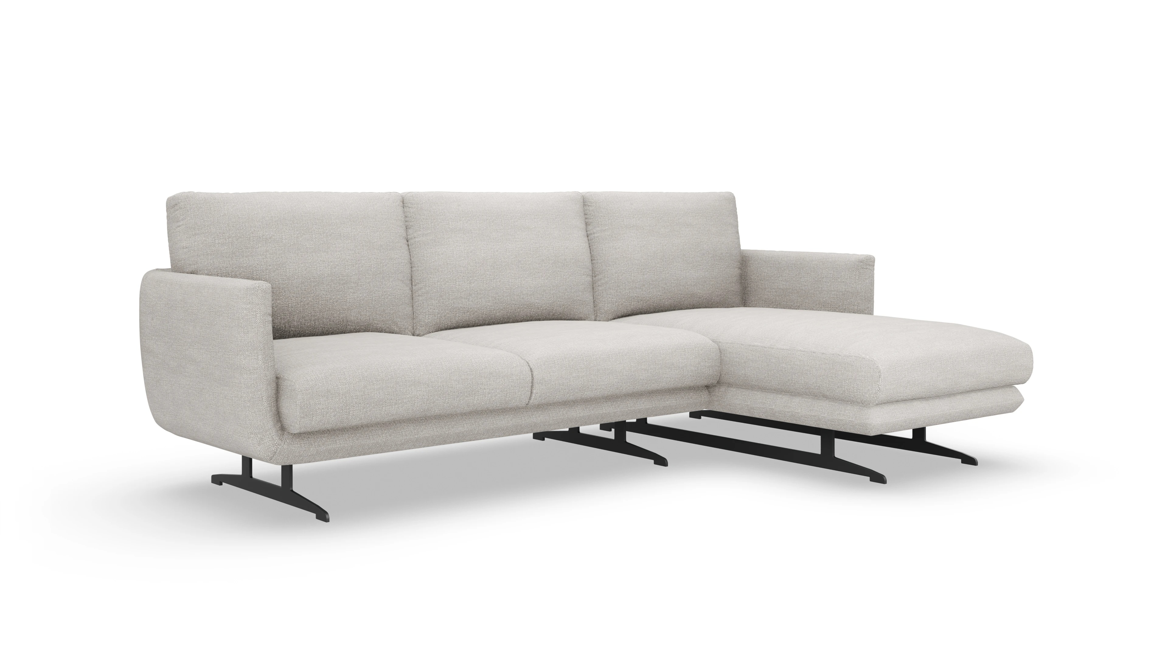 Designer-Sofa Boteri Ansicht des Produktes Boteri Sofa mit Rec rechts in Stoff weiß