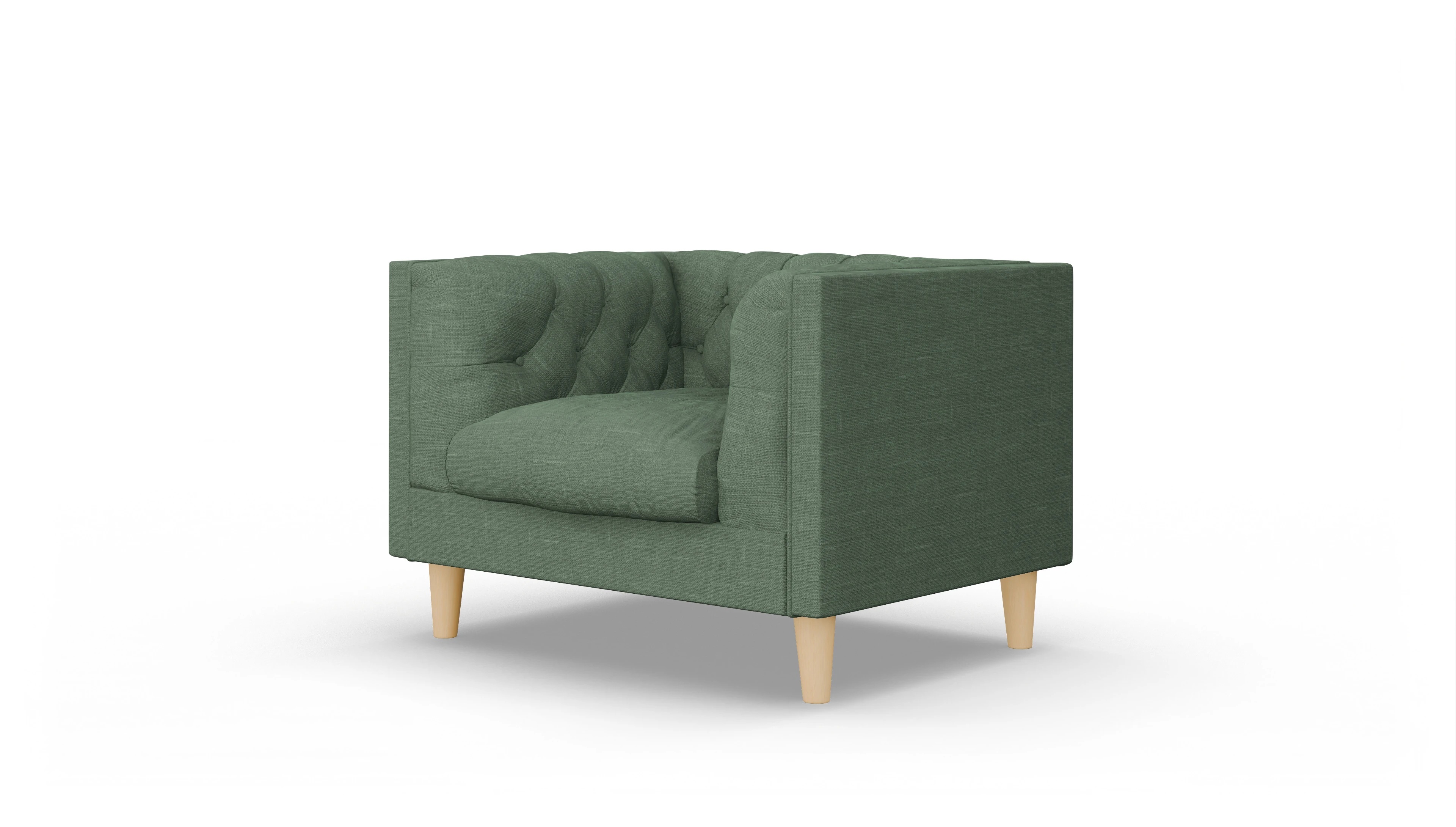 Ansicht des Produktes NewChester.01 Sessel in Stoff grün