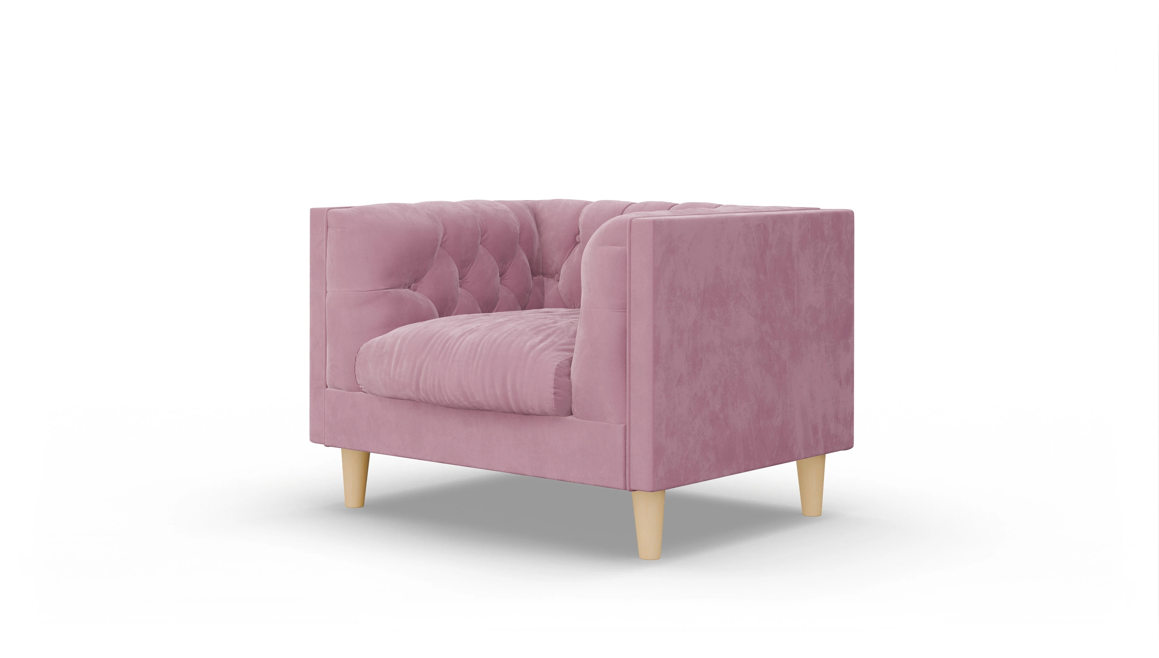 Ansicht des Produktes NewChester.01 Sessel in Samt rot