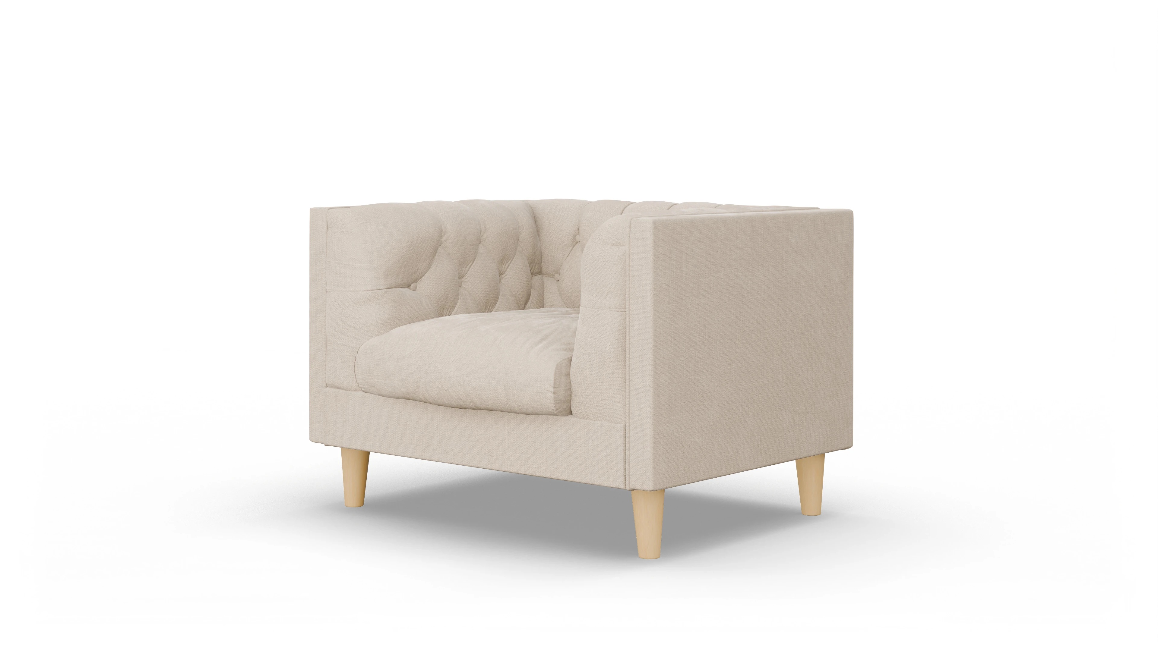 Stoff-Sessel NewChester.01 Ansicht des Produktes NewChester.01 Sessel in Stoff weiß