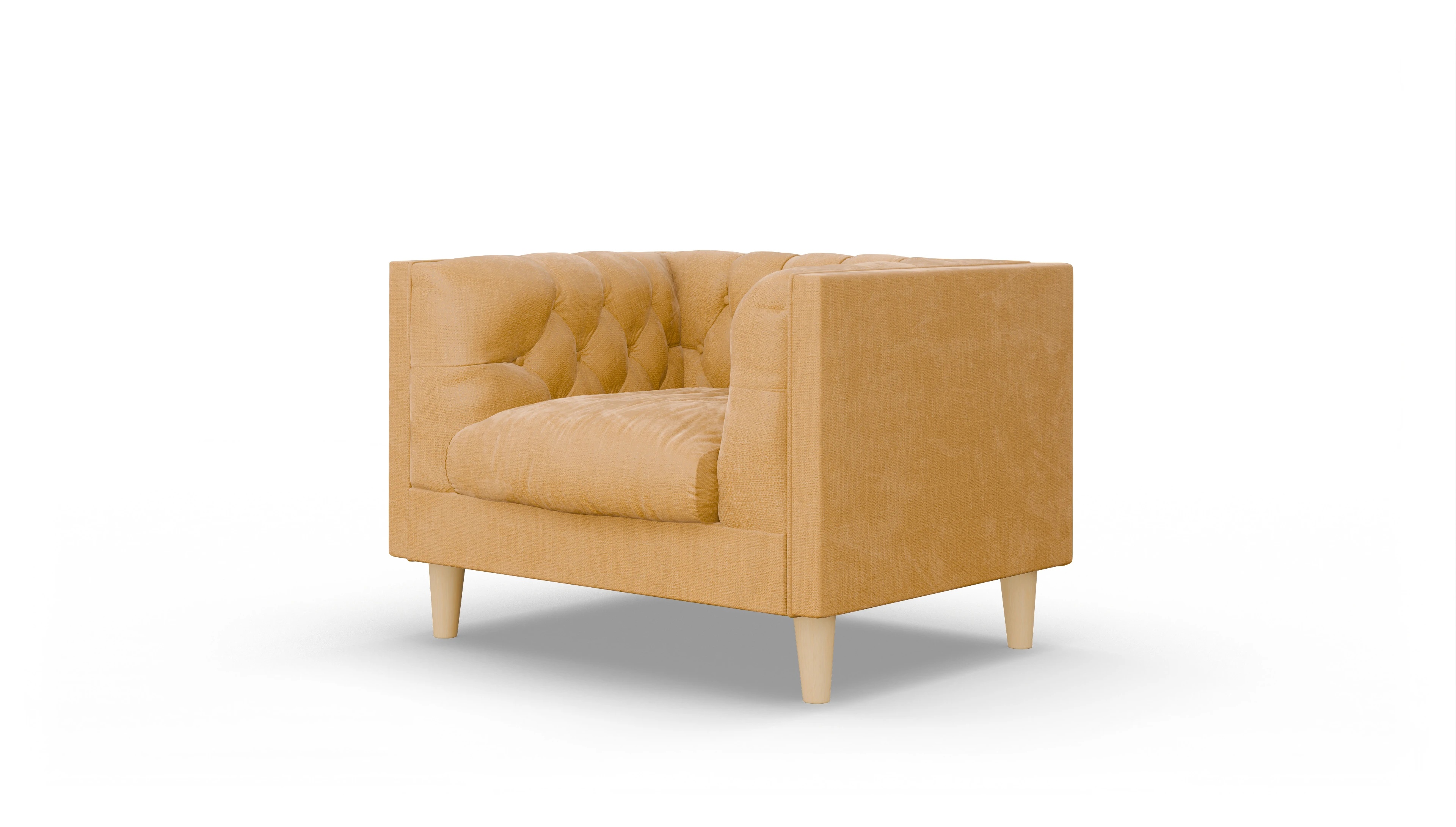 Stoff-Sessel NewChester.01 Ansicht des Produktes NewChester.01 Sessel in Stoff gelb