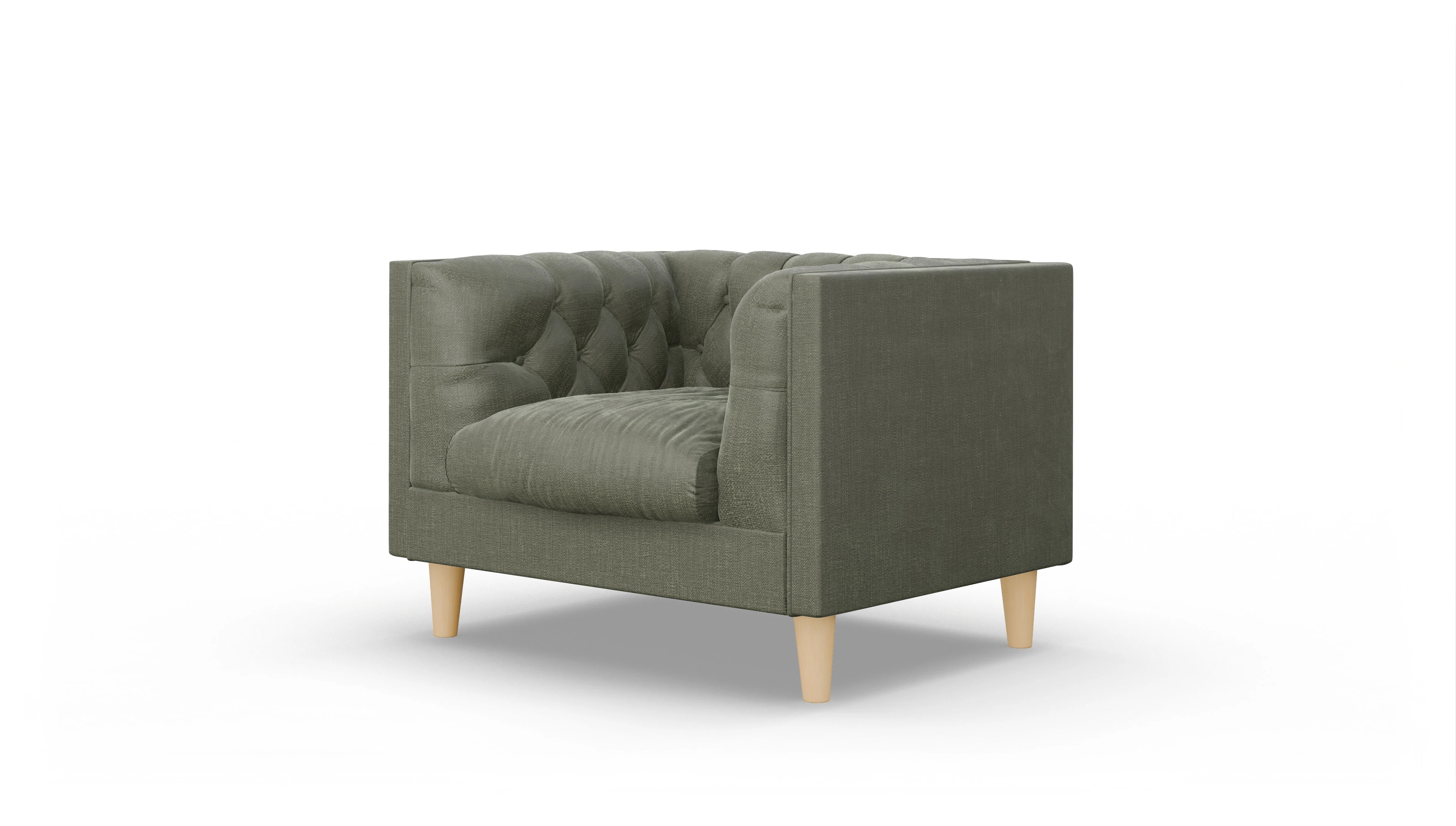Stoff-Sessel NewChester.01 Ansicht des Produktes NewChester.01 Sessel in Stoff grün