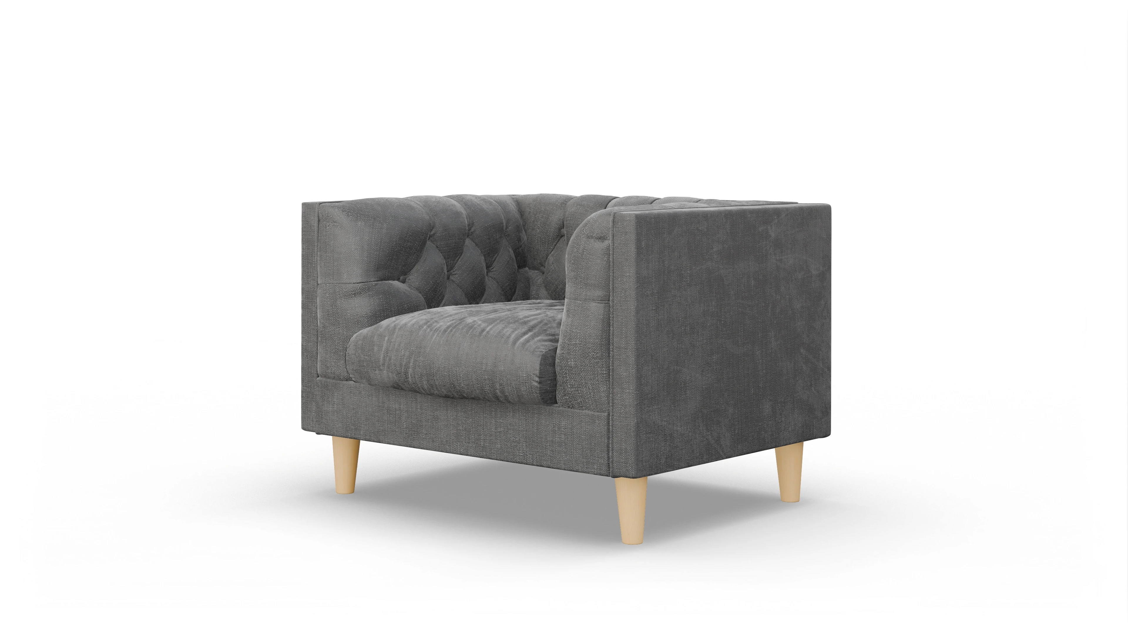 Ansicht des Produktes NewChester.01 Sessel in Stoff grau