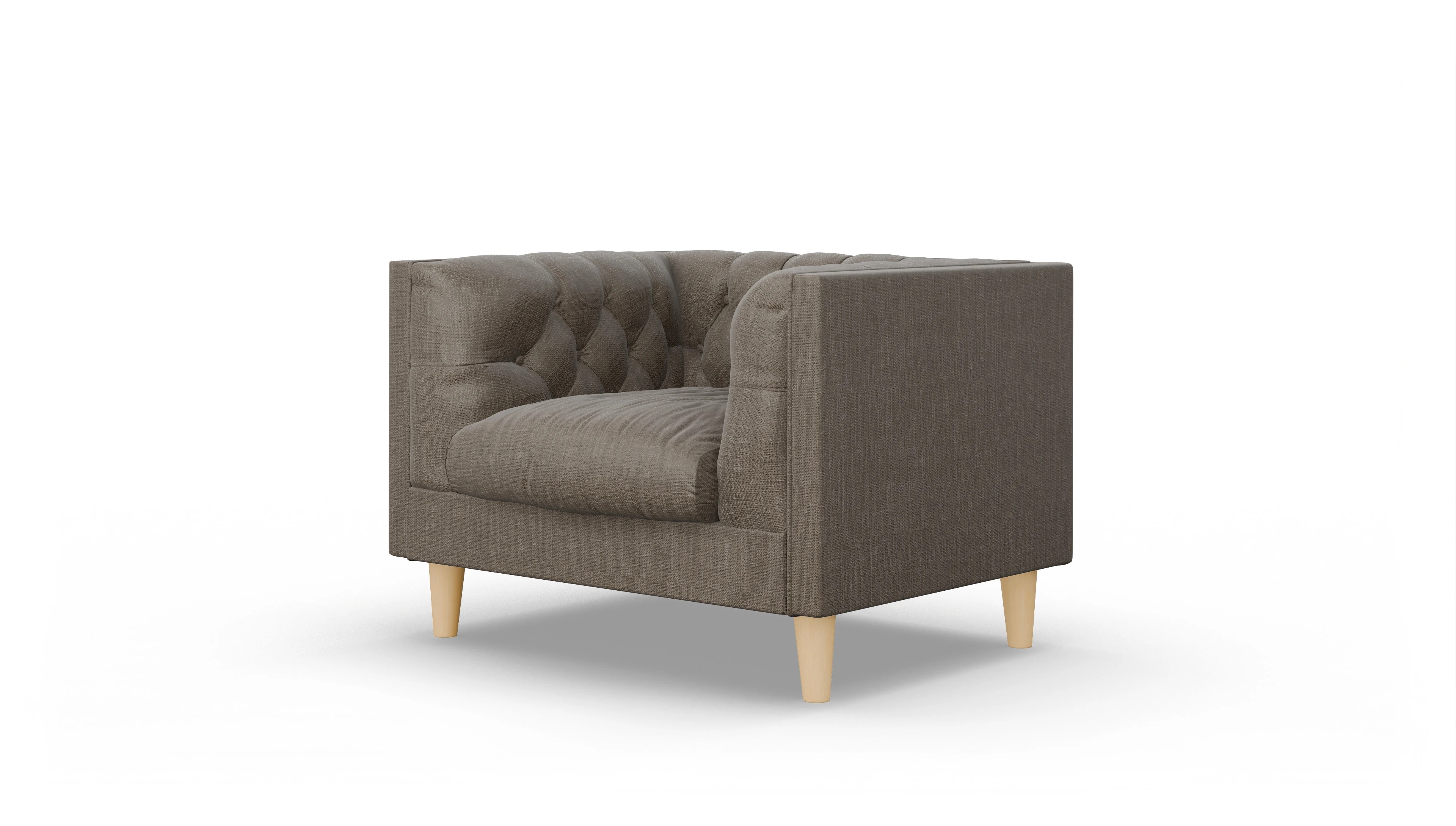 Ansicht des Produktes NewChester.01 Sessel in Stoff braun