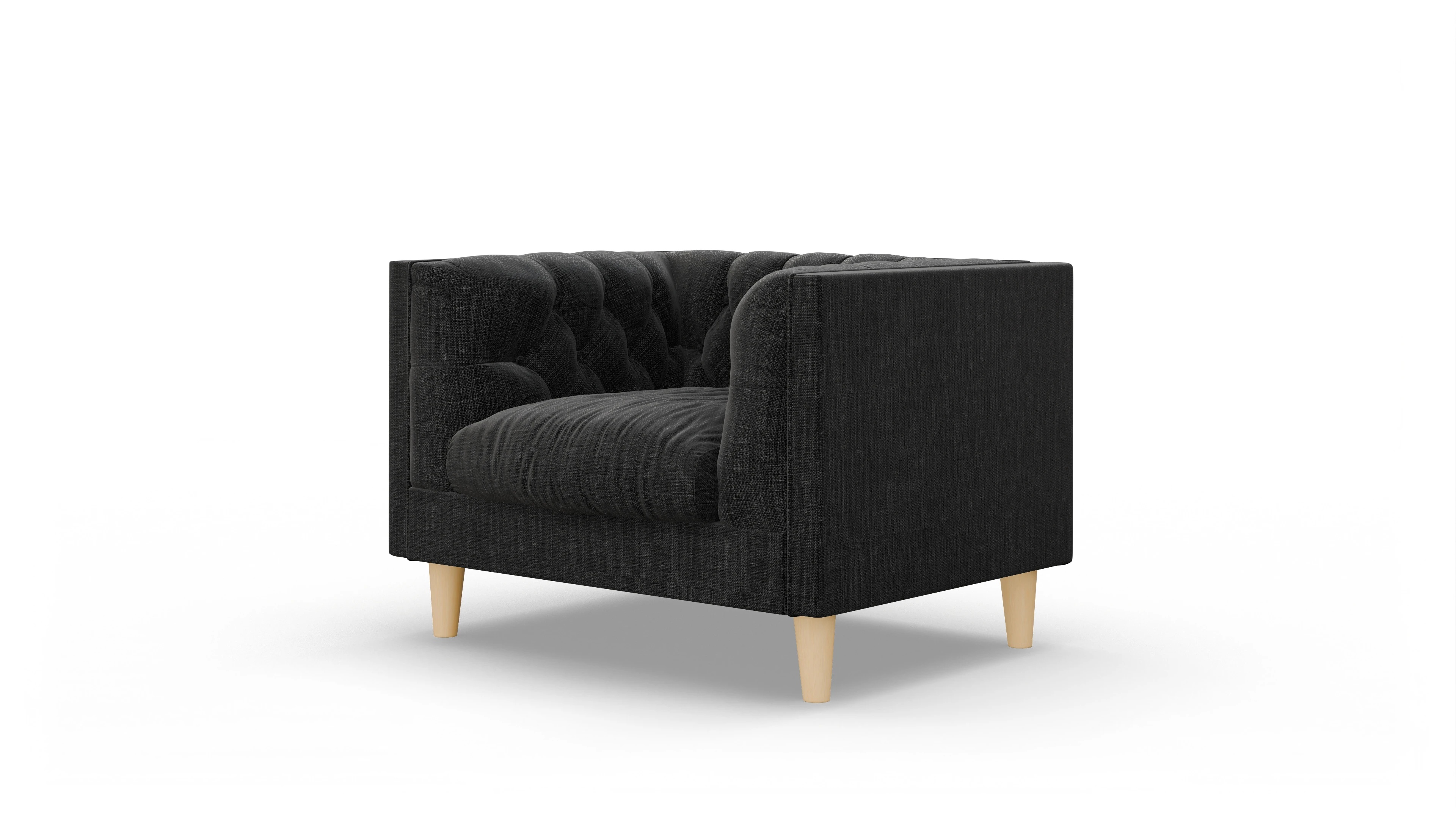 Ansicht des Produktes NewChester.01 Sessel in Stoff schwarz