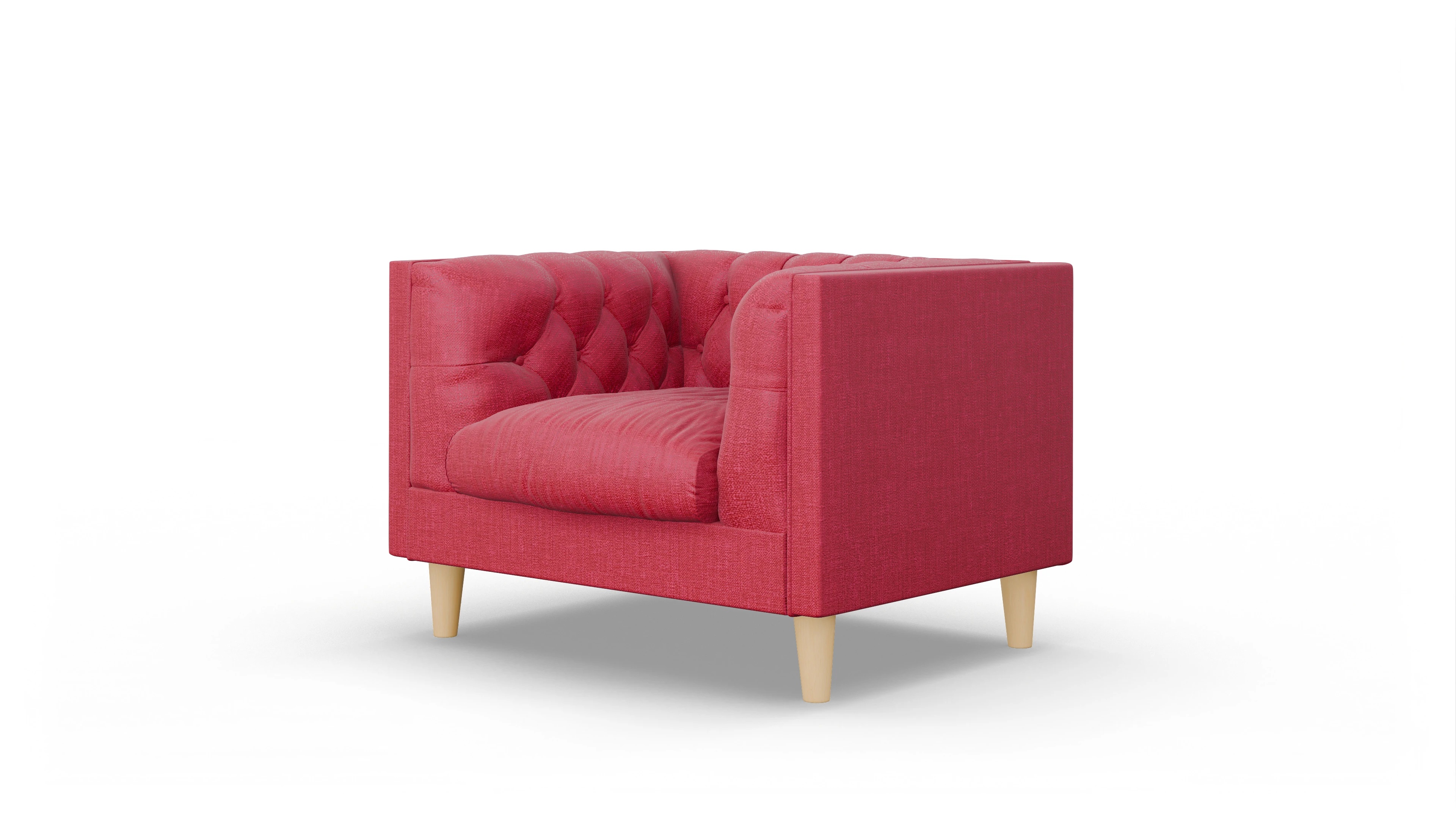 Ansicht des Produktes NewChester.01 Sessel in Stoff rot