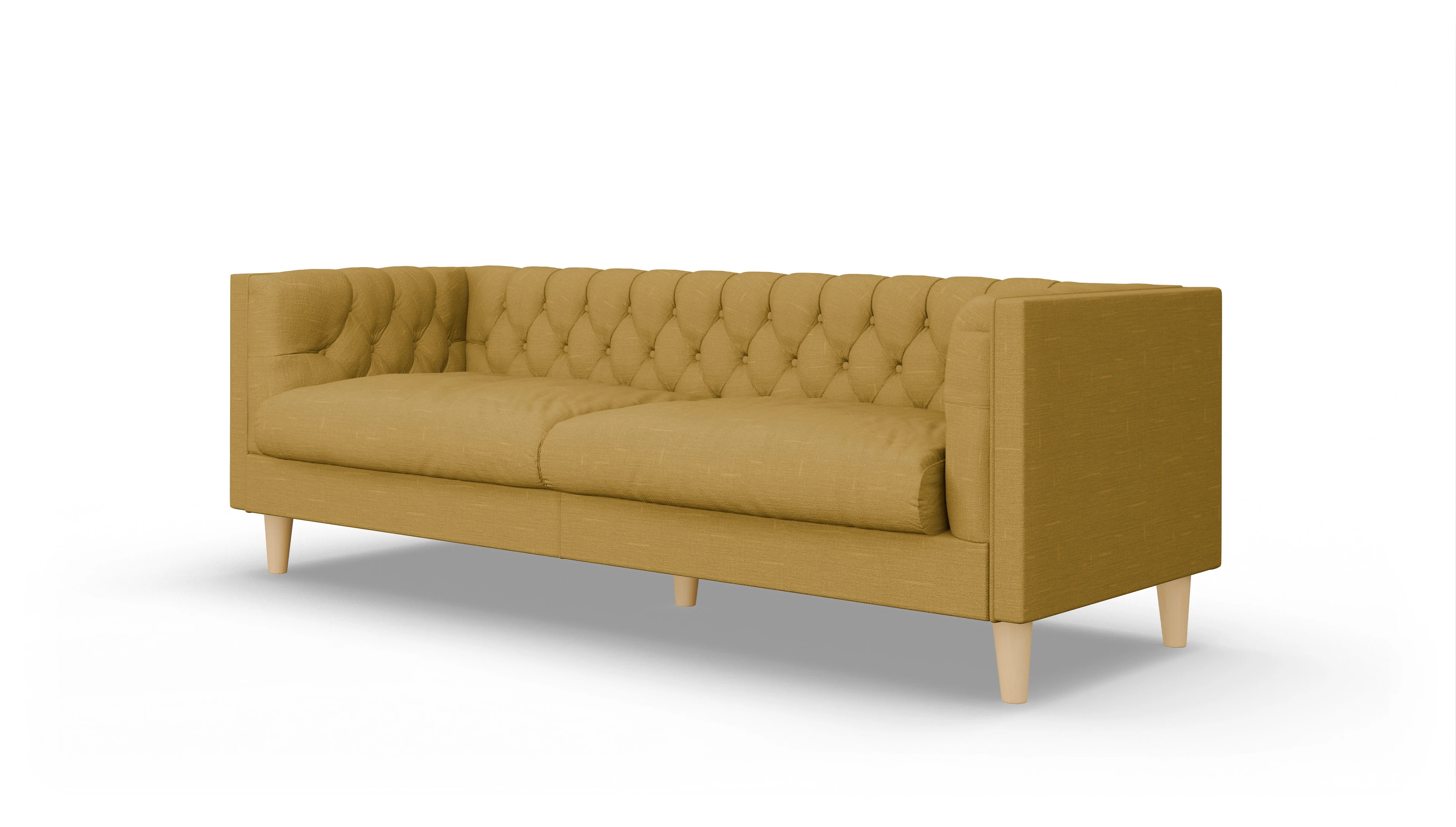 Ansicht des Produktes NewChester.01 3-Sitzer in Stoff gelb