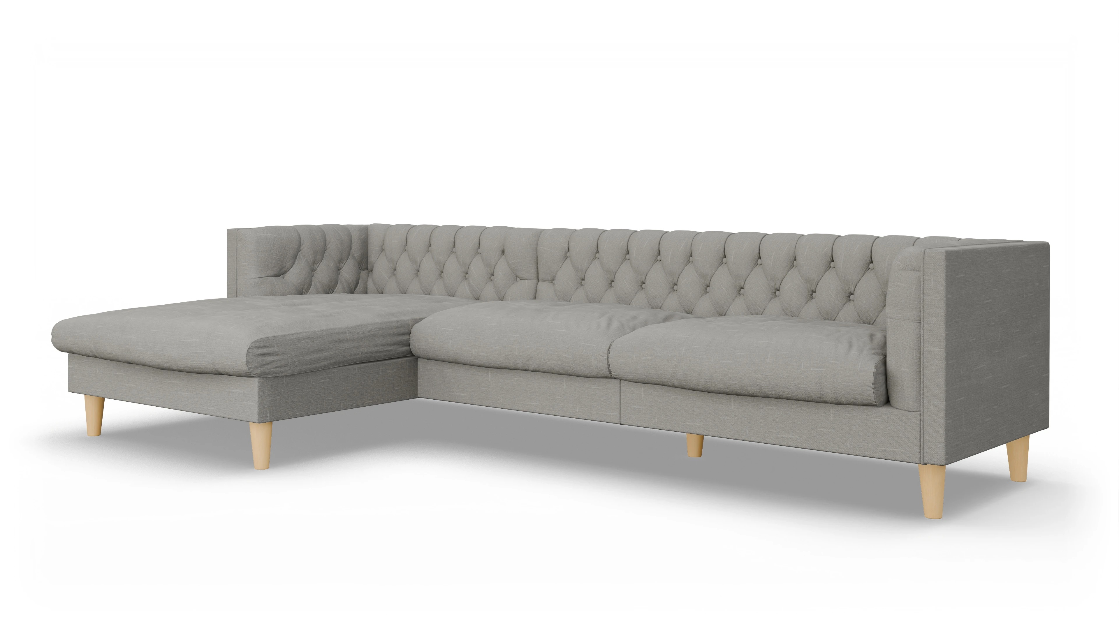 Ansicht des Produktes NewChester.01 Sofa mit Rec links in Stoff grau