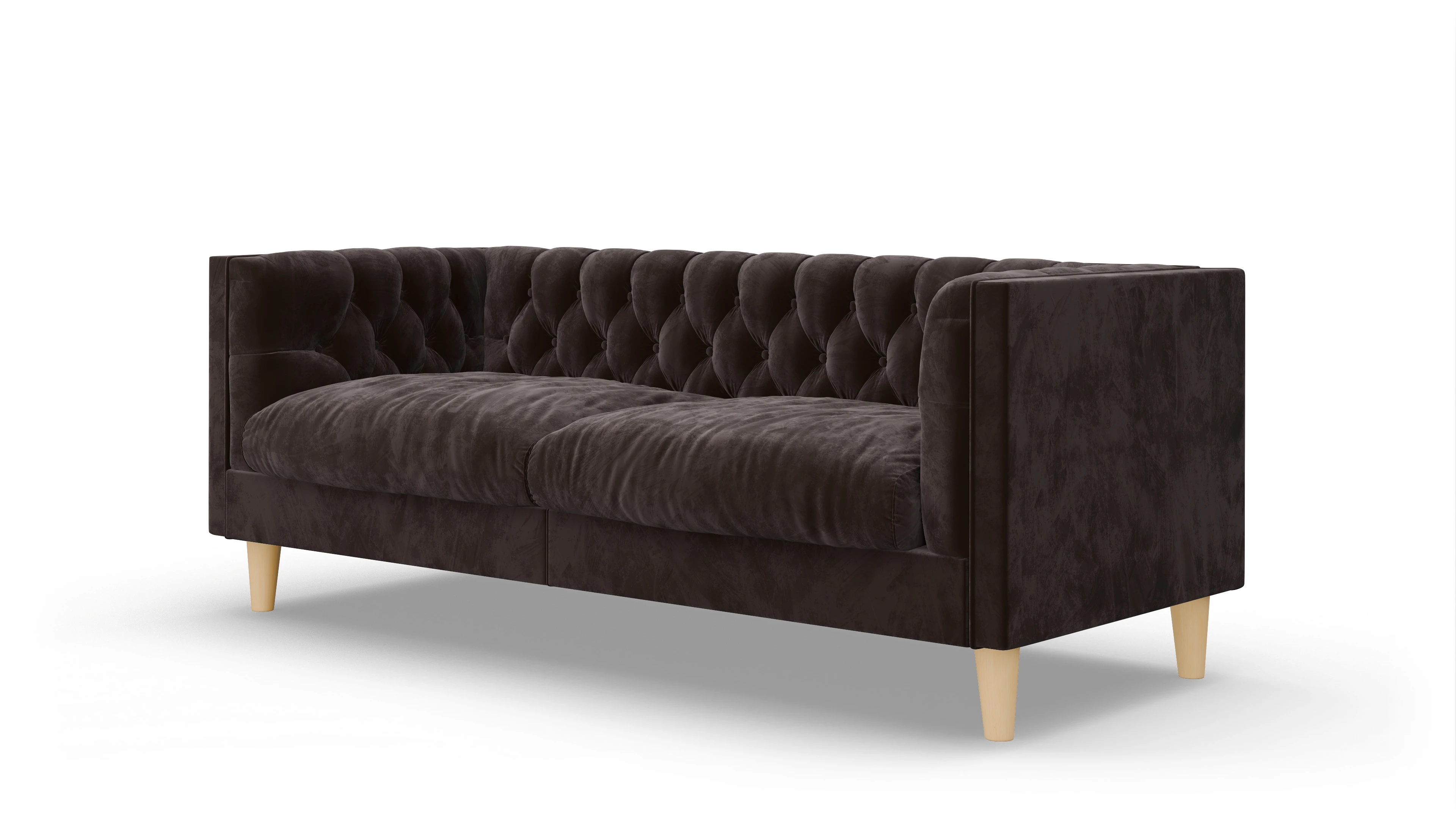 Ansicht des Produktes NewChester.01 2,5-Sitzer in Samt braun