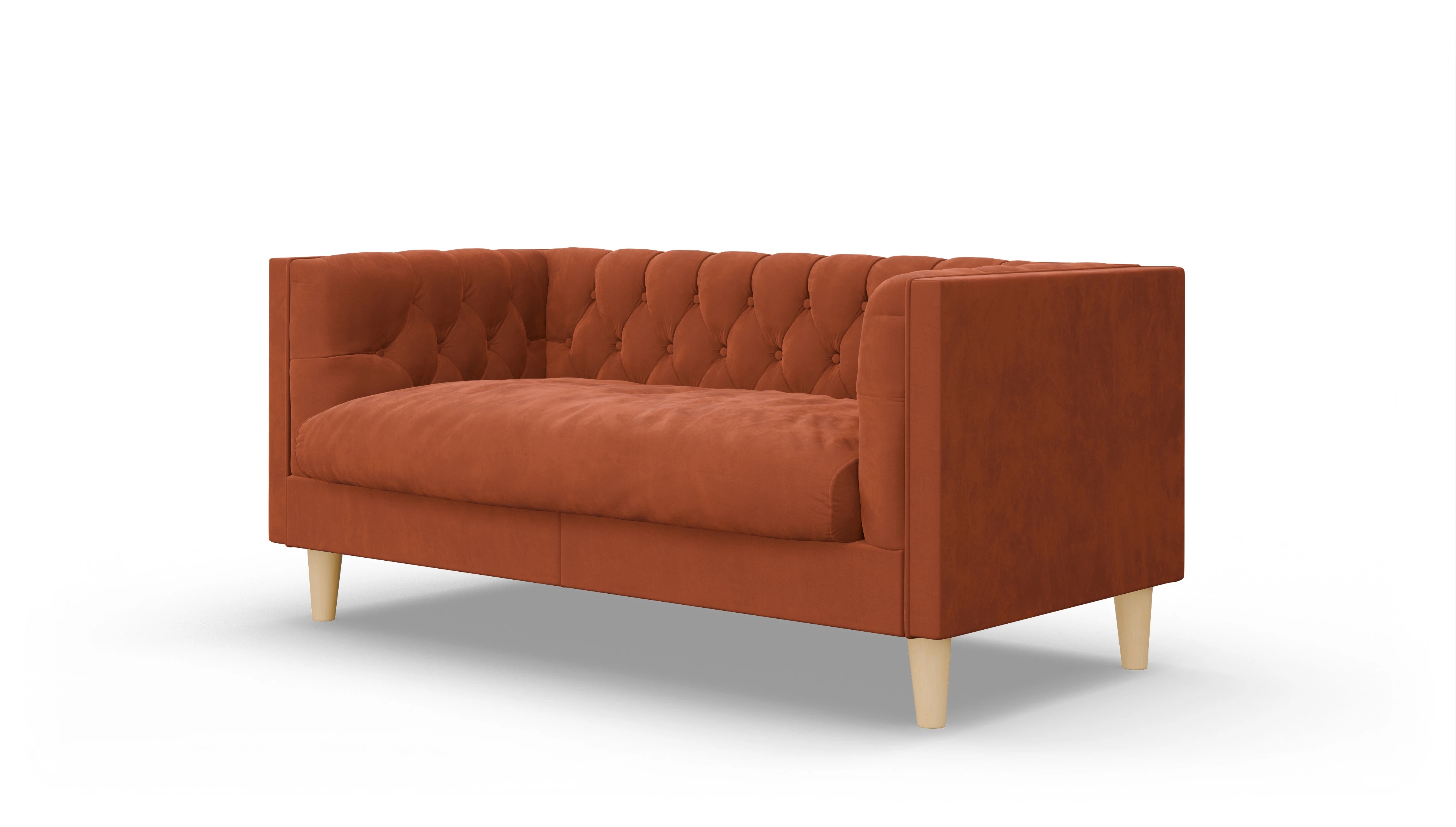 Ansicht des Produktes NewChester.01 2-Sitzer in Samt orange