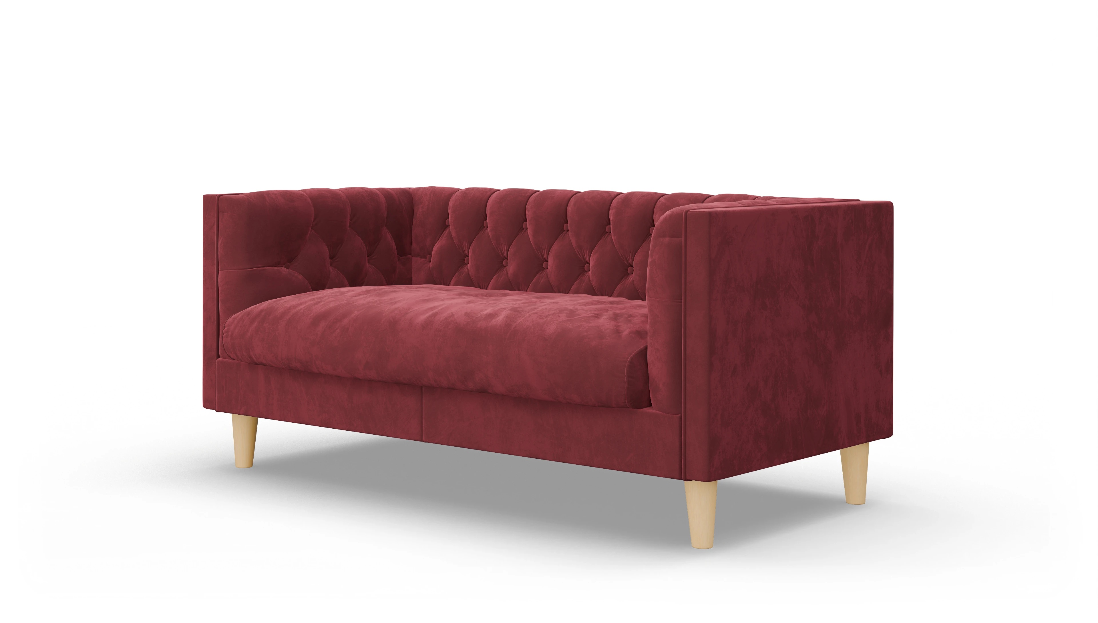 Ansicht des Produktes NewChester.01 2-Sitzer in Samt rot