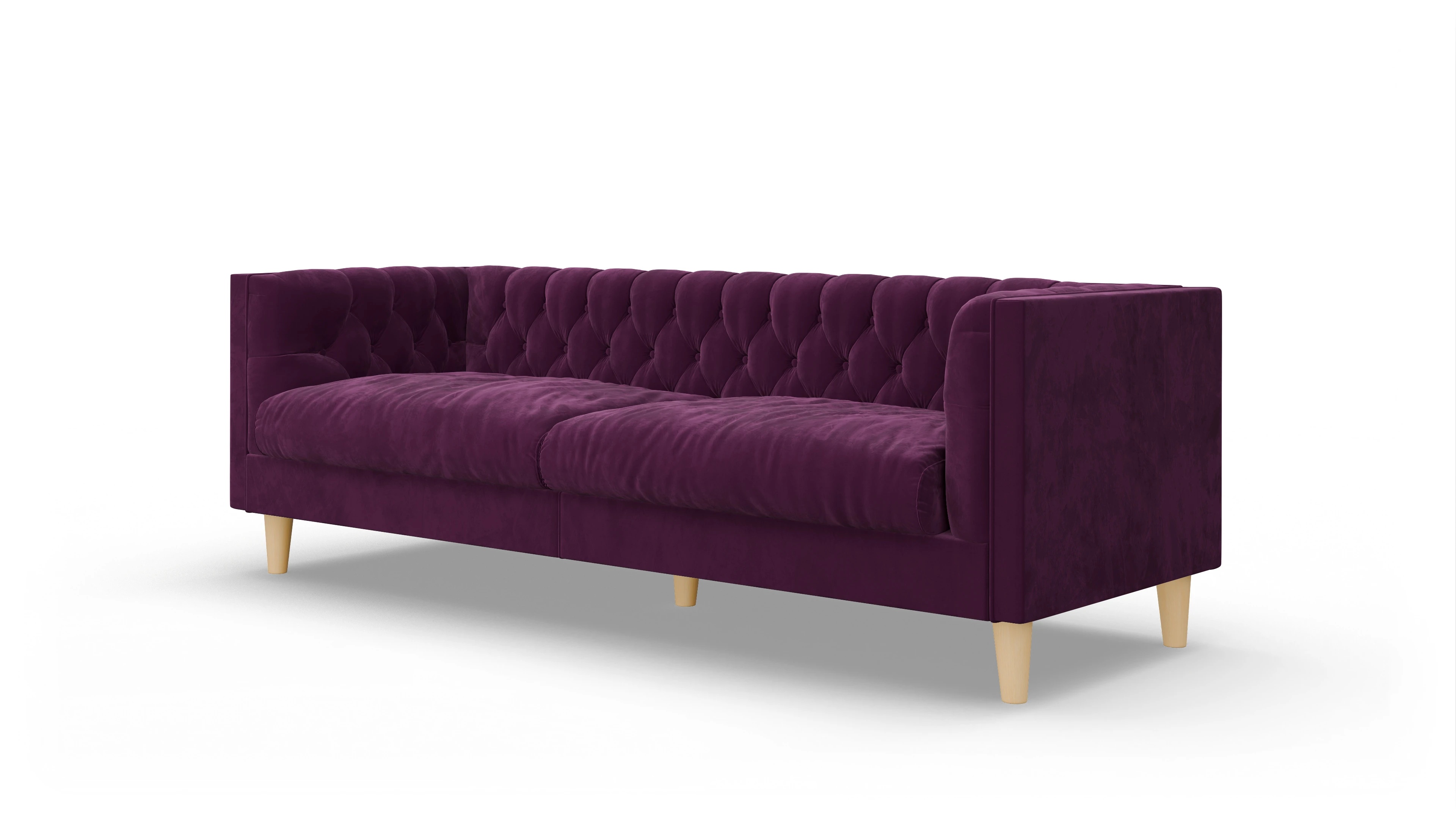 Ansicht des Produktes NewChester.01 3-Sitzer in Samt rot