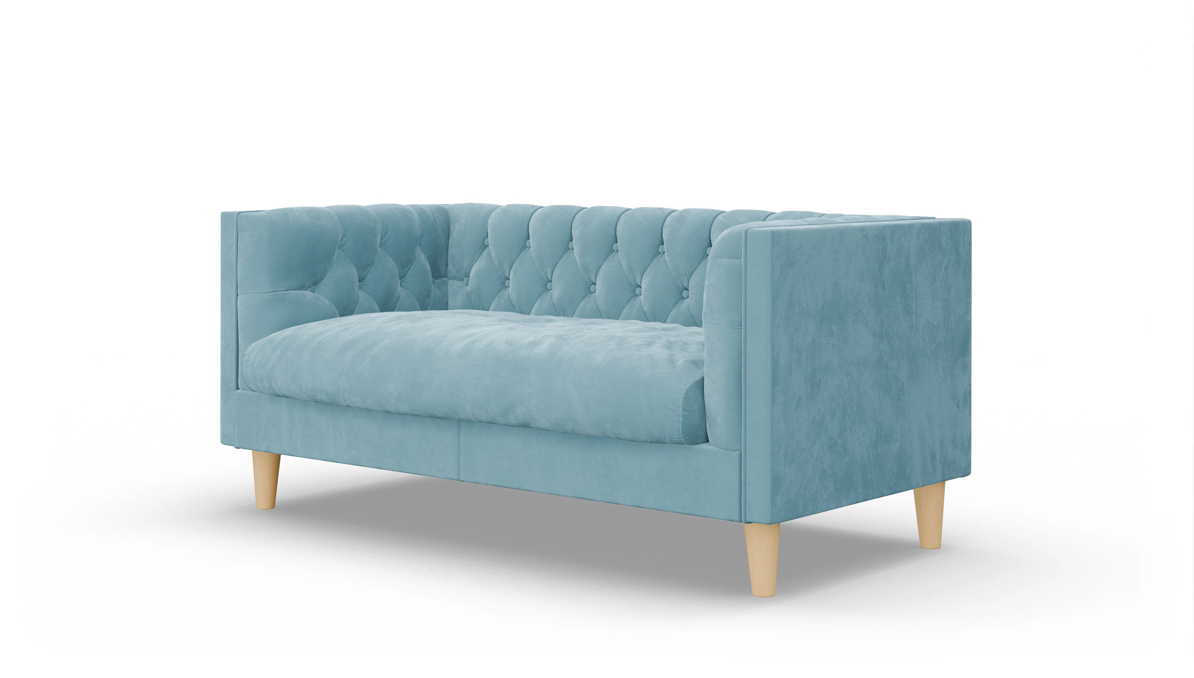 Ansicht des Produktes NewChester.01 2-Sitzer in Samt blau