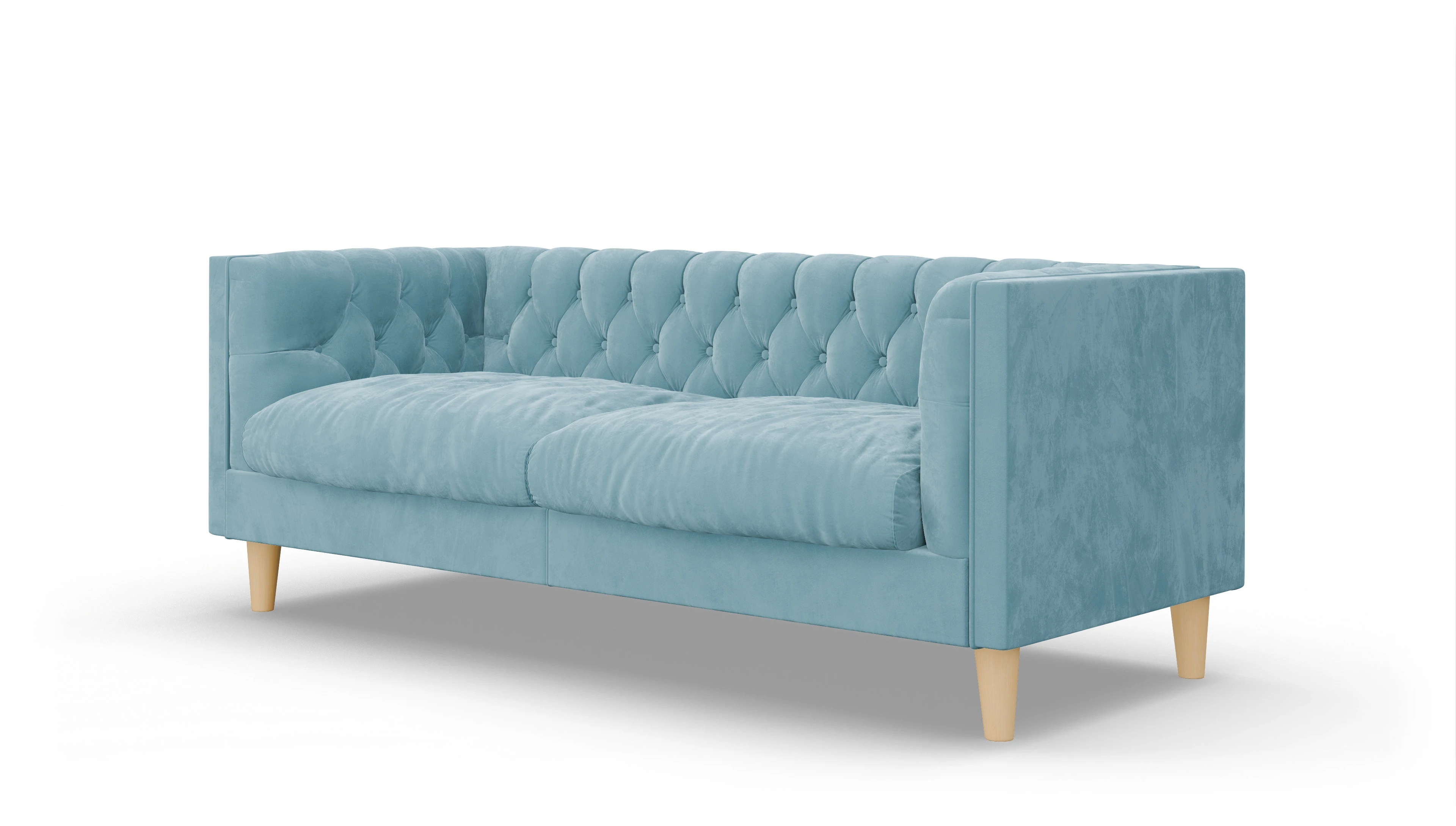 Ansicht des Produktes NewChester.01 2,5-Sitzer in Samt blau
