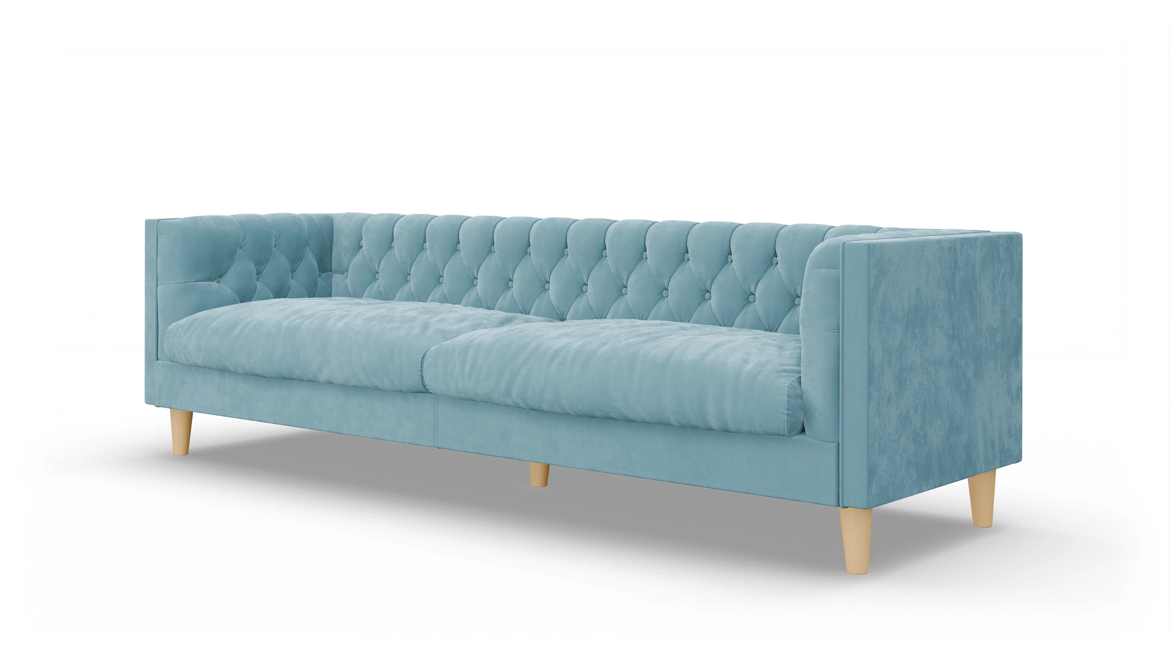 Ansicht des Produktes NewChester.01 3,5-Sitzer in Samt blau