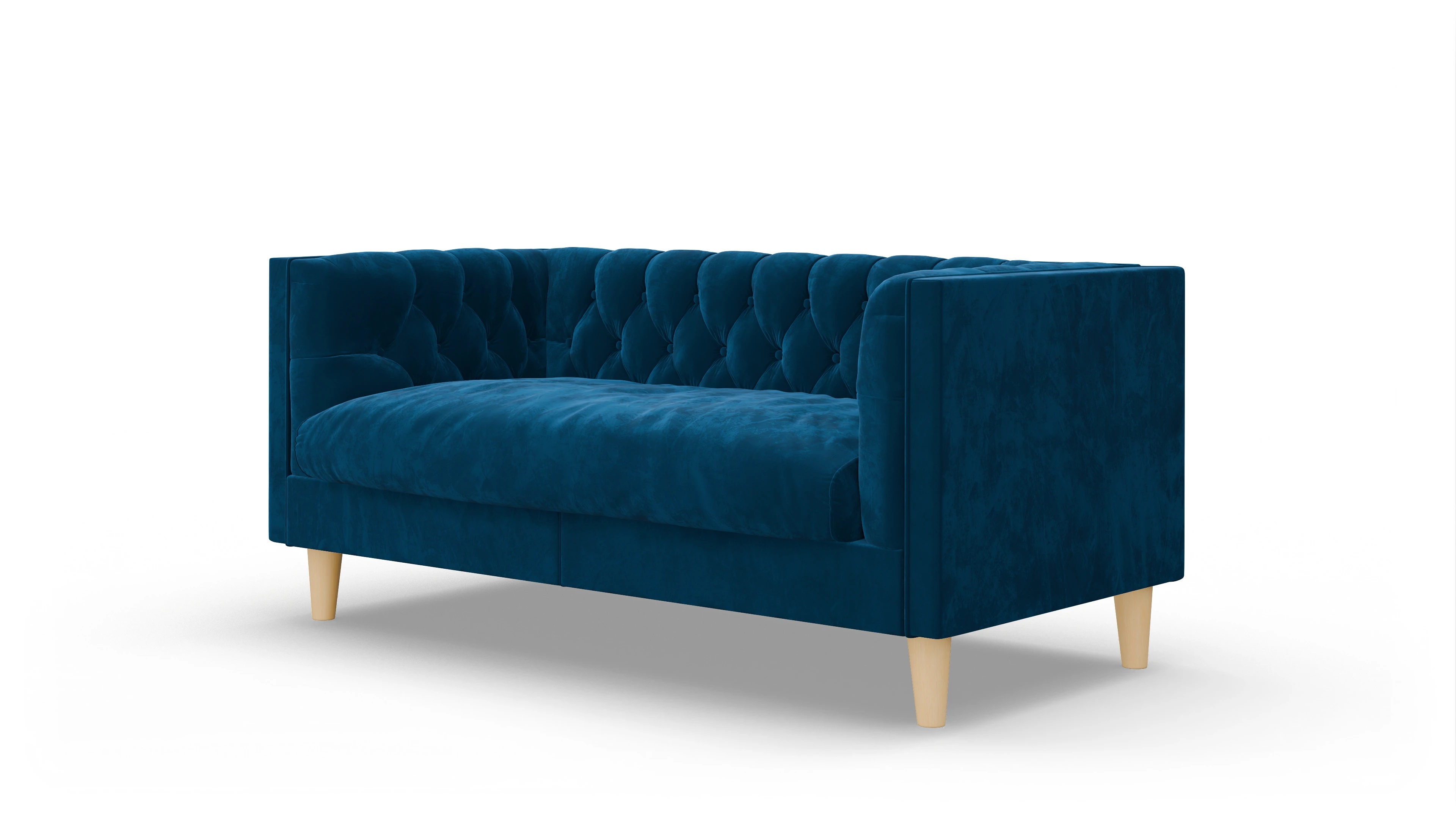 Ansicht des Produktes NewChester.01 2-Sitzer in Samt blau