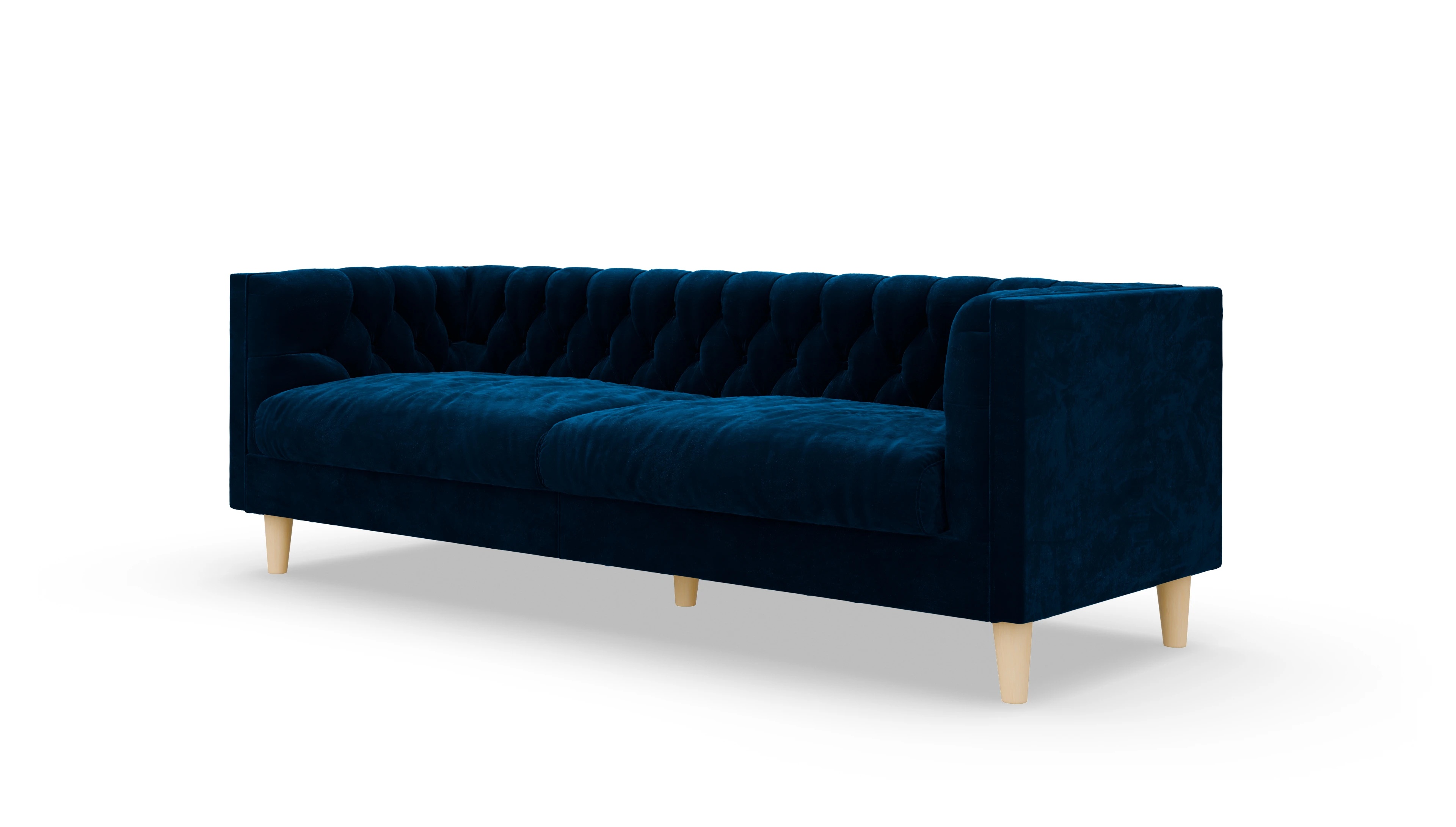 Ansicht des Produktes NewChester.01 3-Sitzer in Samt blau