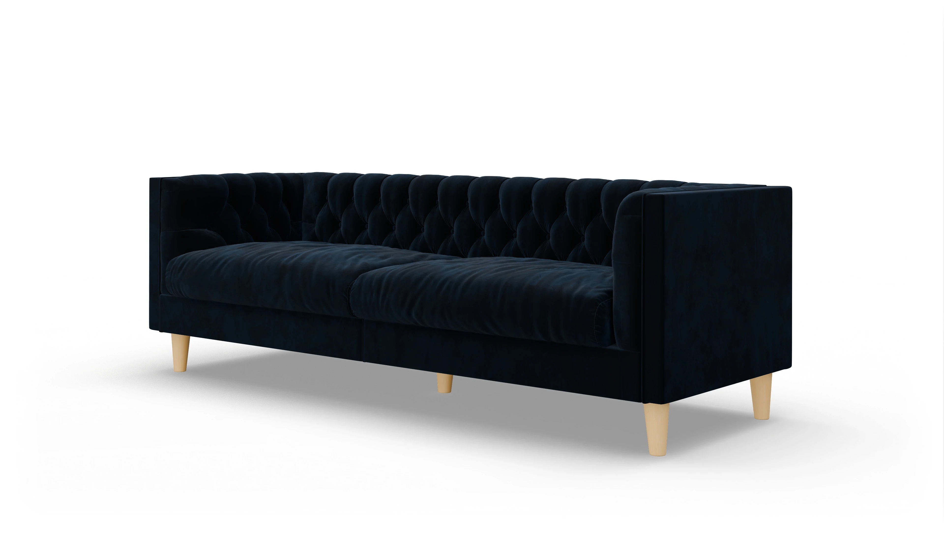 Ansicht des Produktes NewChester.01 3-Sitzer in Samt blau