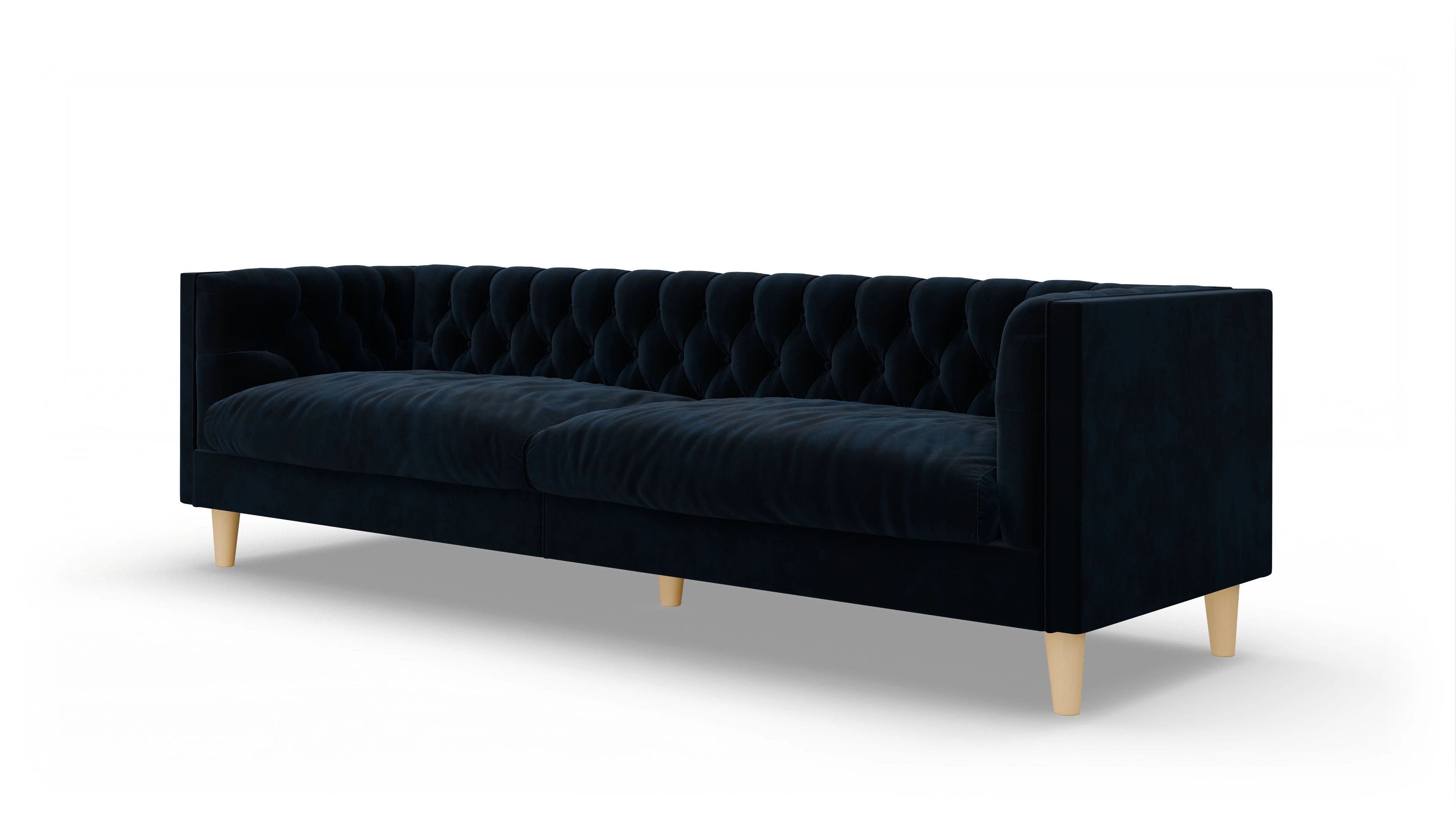 Ansicht des Produktes NewChester.01 3,5-Sitzer in Samt blau
