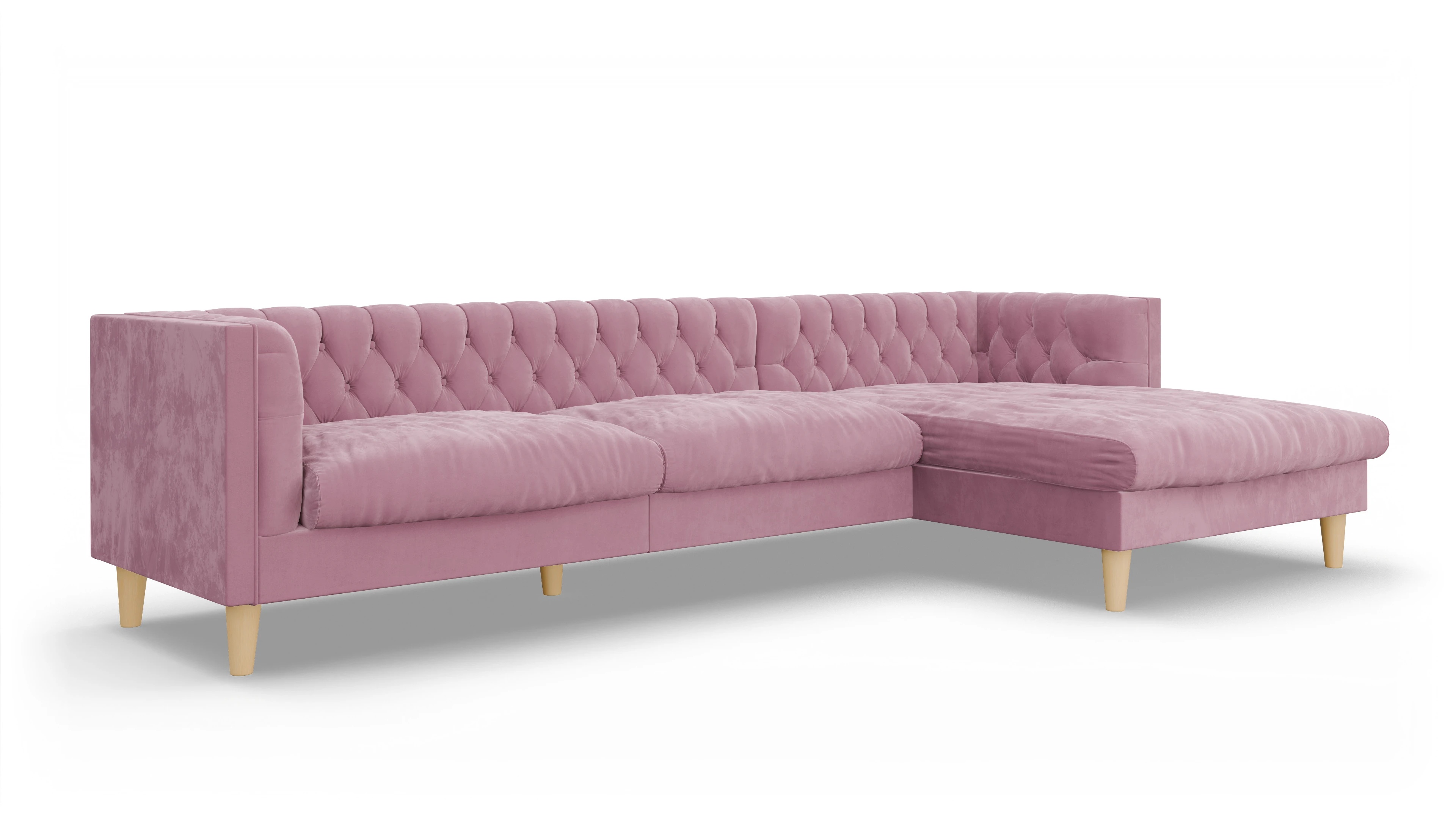 Ansicht des Produktes NewChester.01 Sofa mit Rec rechts in Samt rot