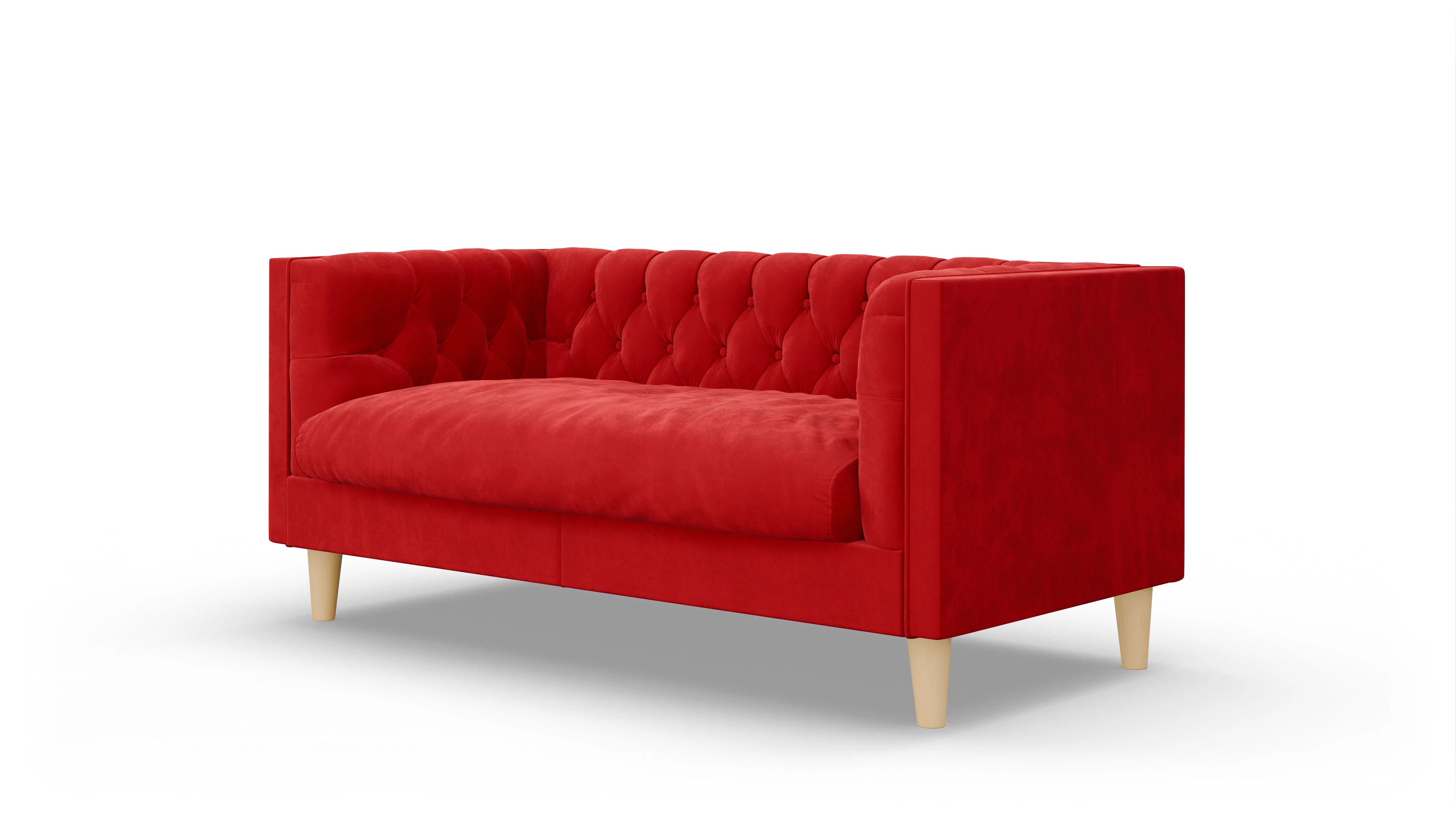Ansicht des Produktes NewChester.01 2-Sitzer in Samt rot