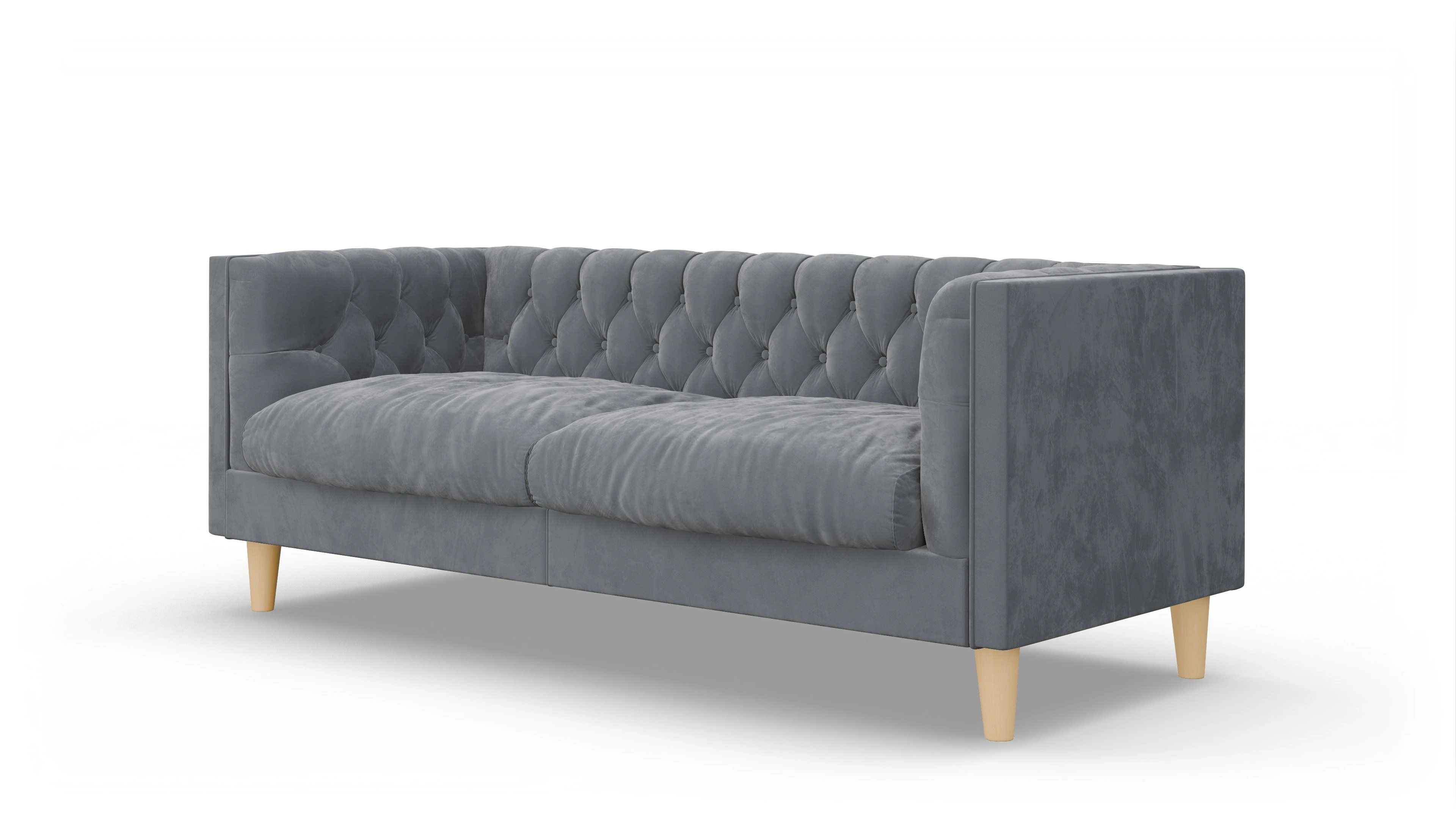Ansicht des Produktes NewChester.01 2,5-Sitzer in Samt grau