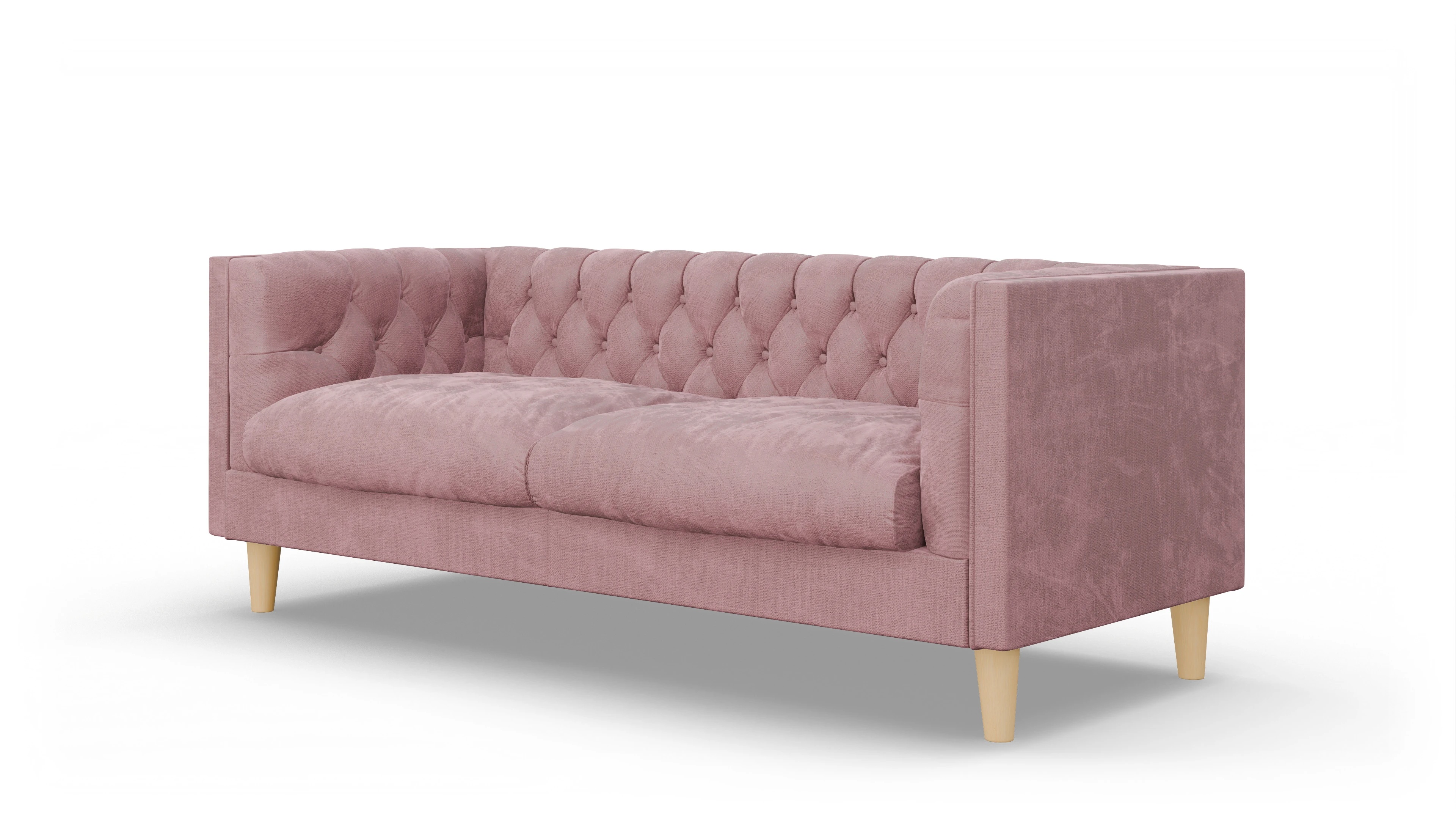 Stoff-Chesterfield NewChester.01 Ansicht des Produktes NewChester.01 2,5-Sitzer in Stoff rot