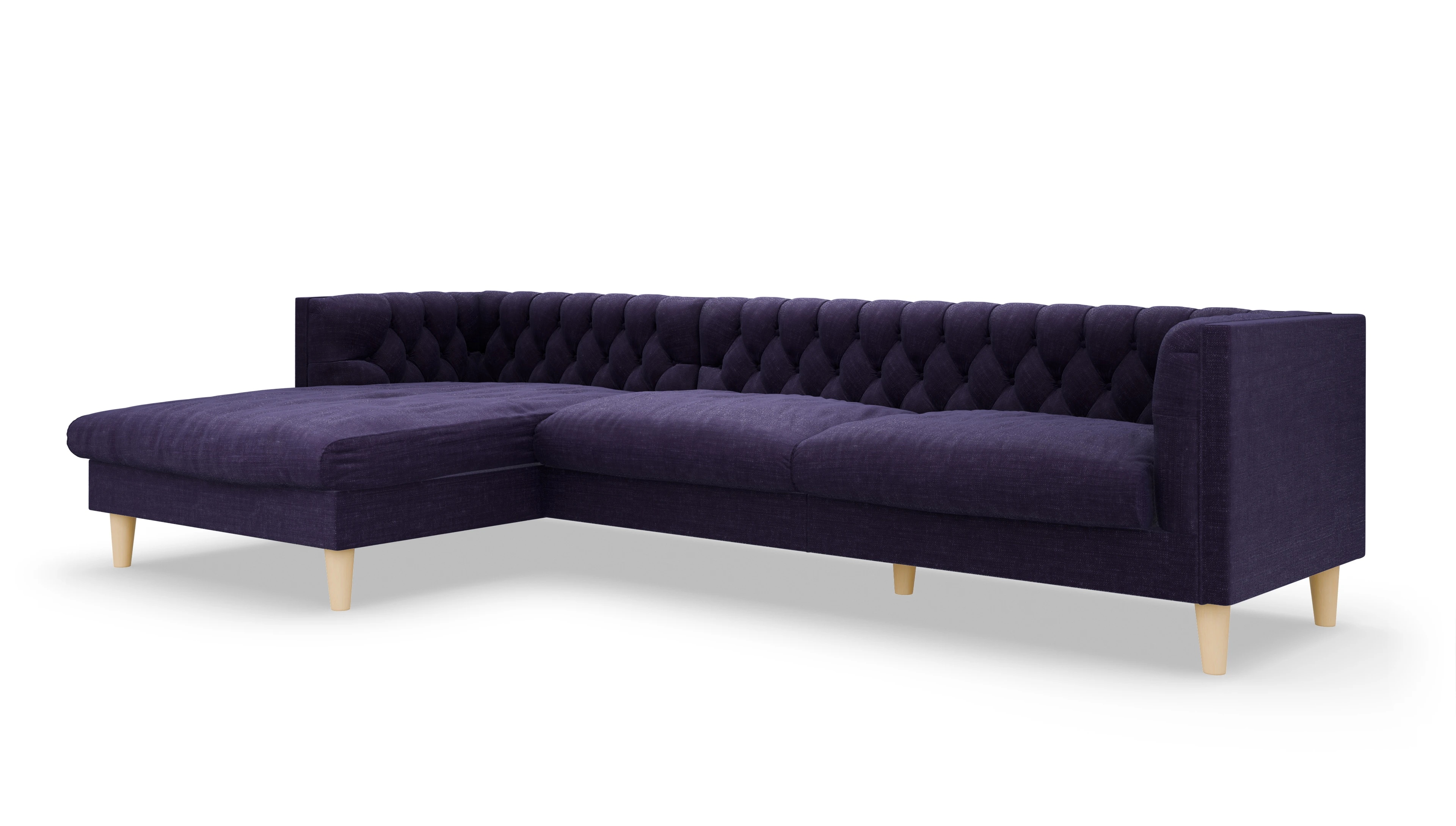 Ansicht des Produktes NewChester.01 Sofa mit Rec links in Stoff blau