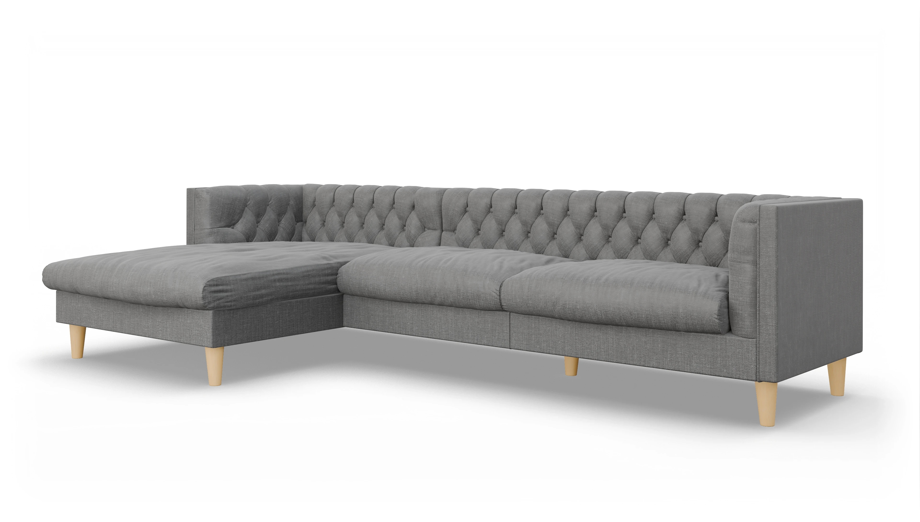 Ansicht des Produktes NewChester.01 Sofa mit Rec links in Stoff grau