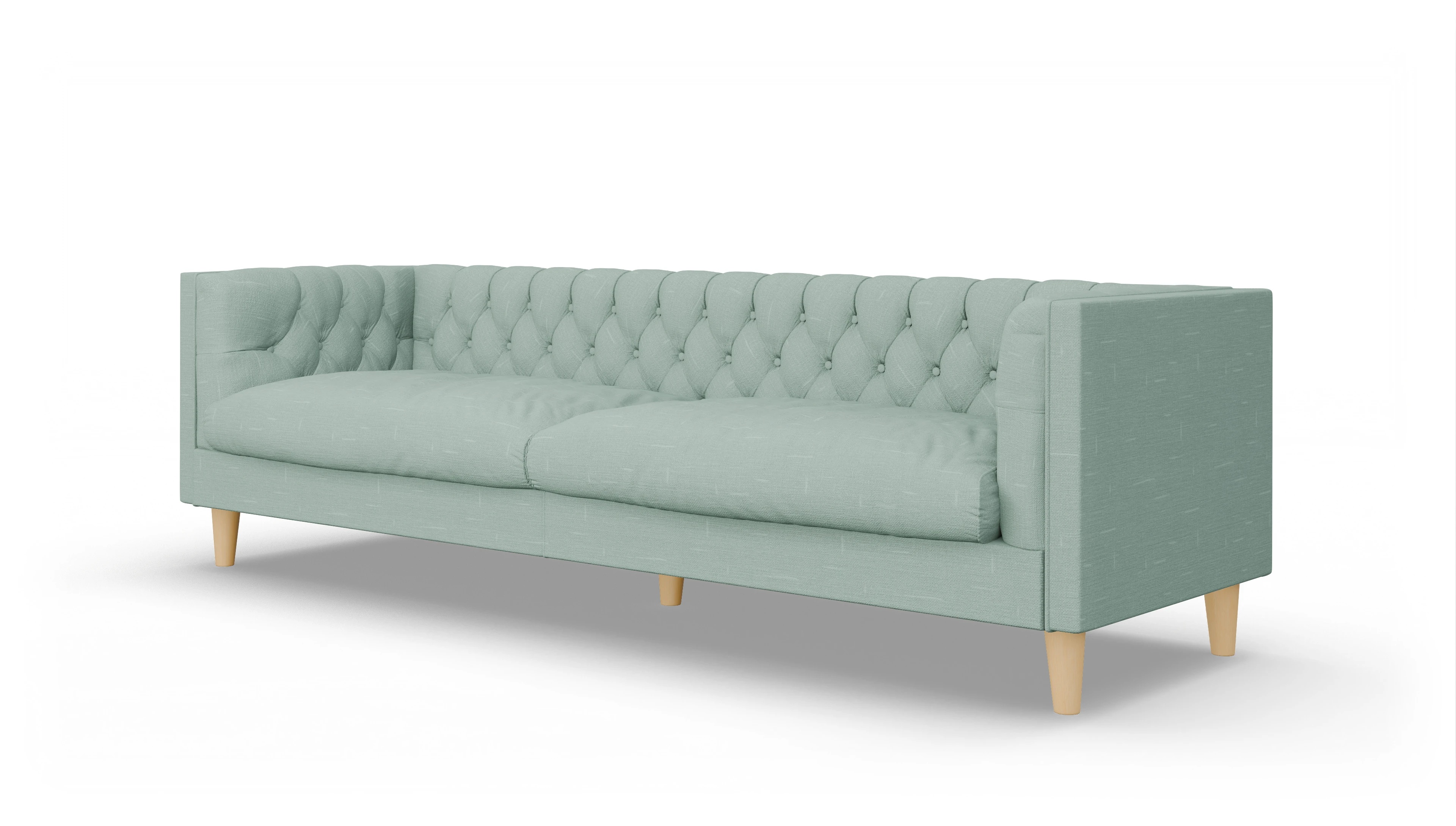 Ansicht des Produktes NewChester.01 3,5-Sitzer in Stoff grün
