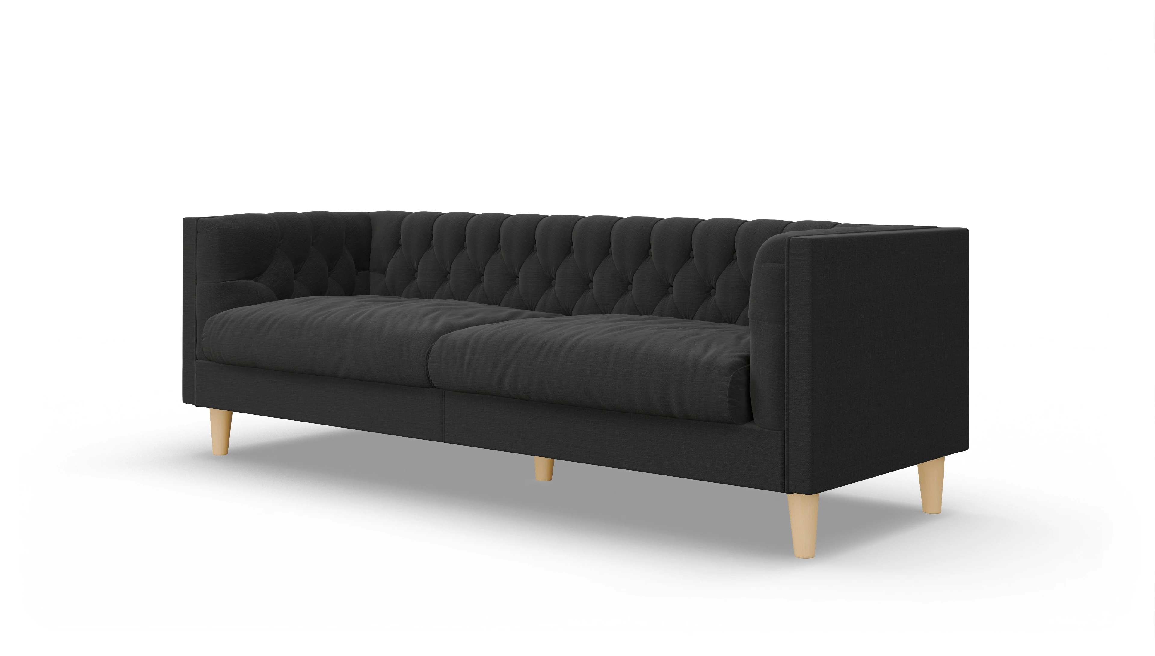 Ansicht des Produktes NewChester.01 3-Sitzer in Stoff schwarz