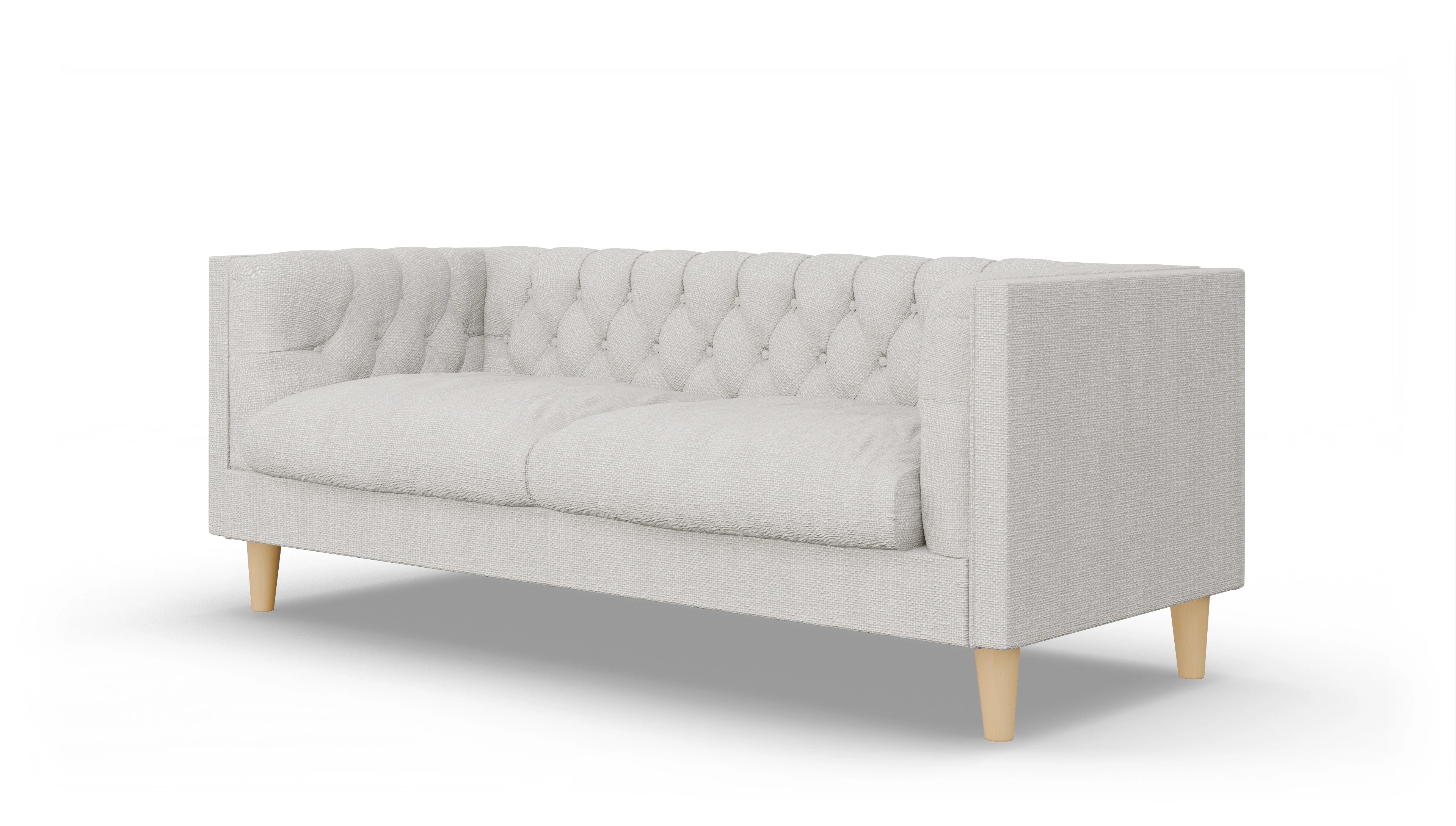 Stoff-Chesterfield NewChester.01 Ansicht des Produktes NewChester.01 2,5-Sitzer in Stoff weiß