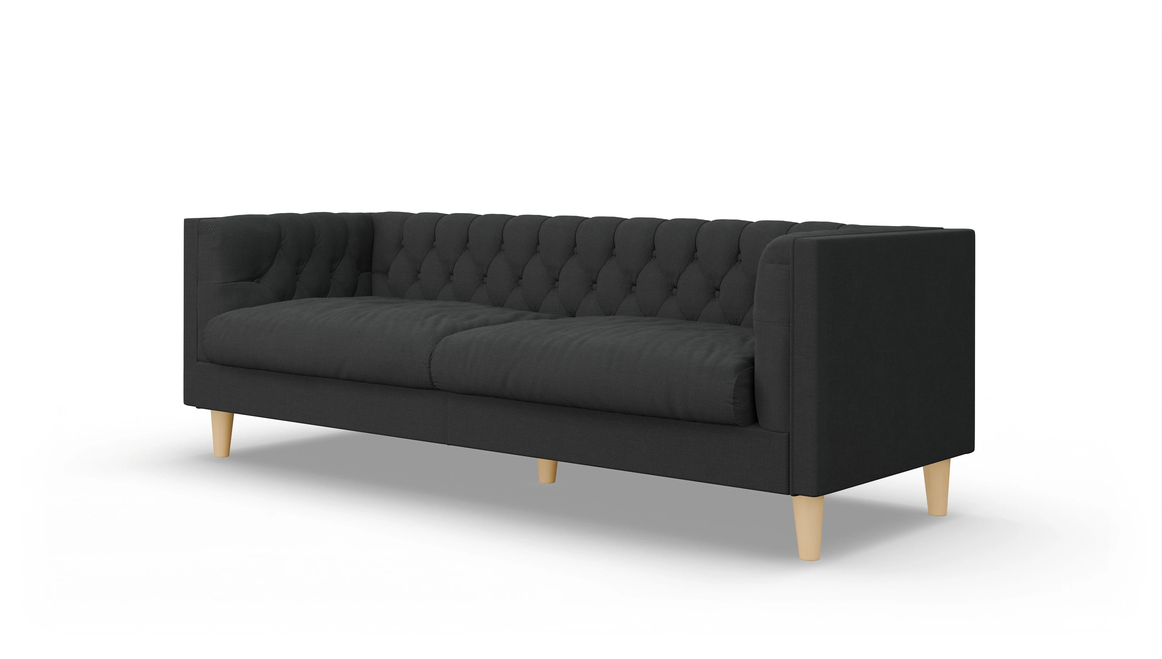 Ansicht des Produktes NewChester.01 3-Sitzer in Stoff schwarz
