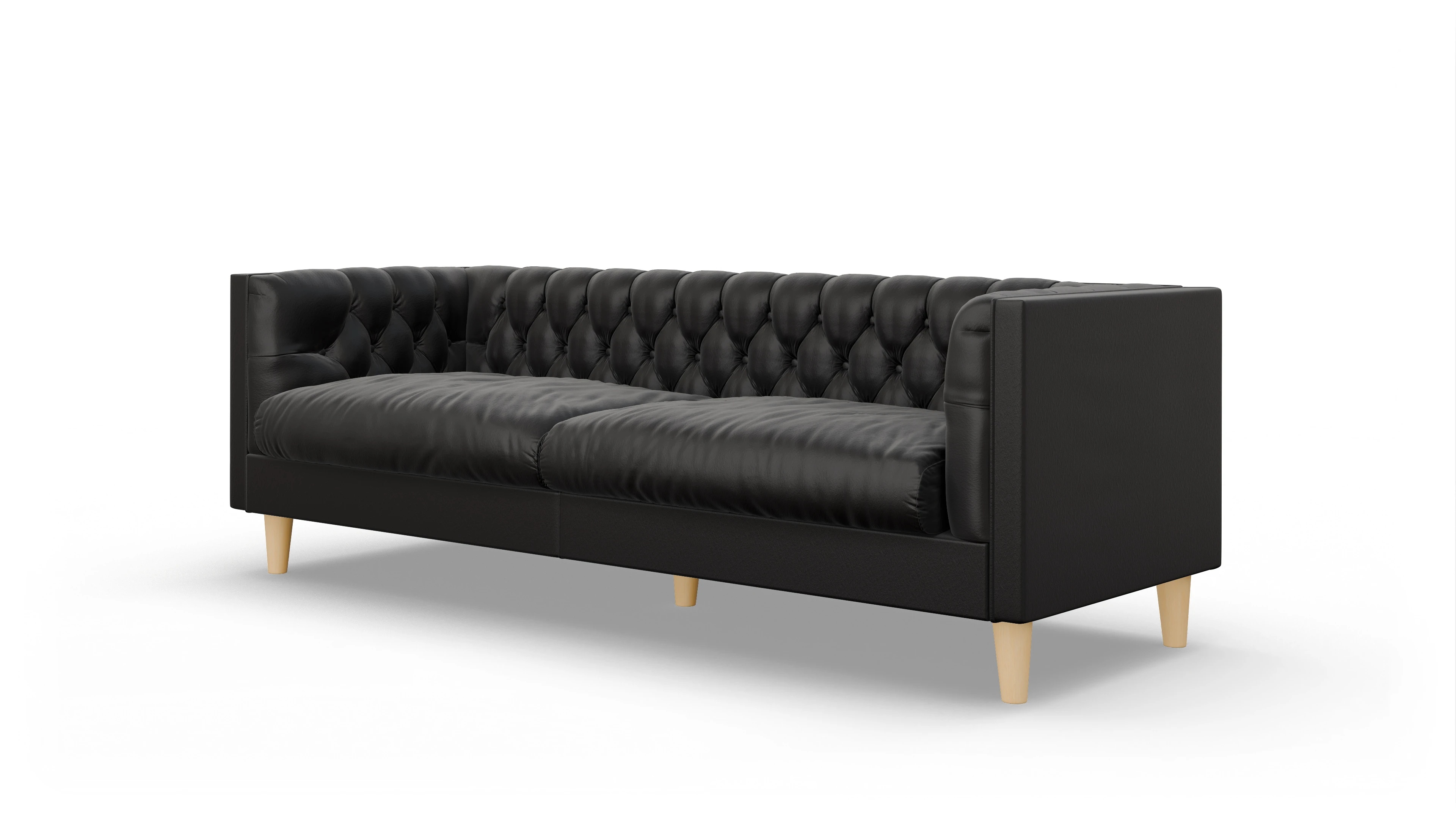 Ansicht des Produktes NewChester.01 3-Sitzer in Leder schwarz