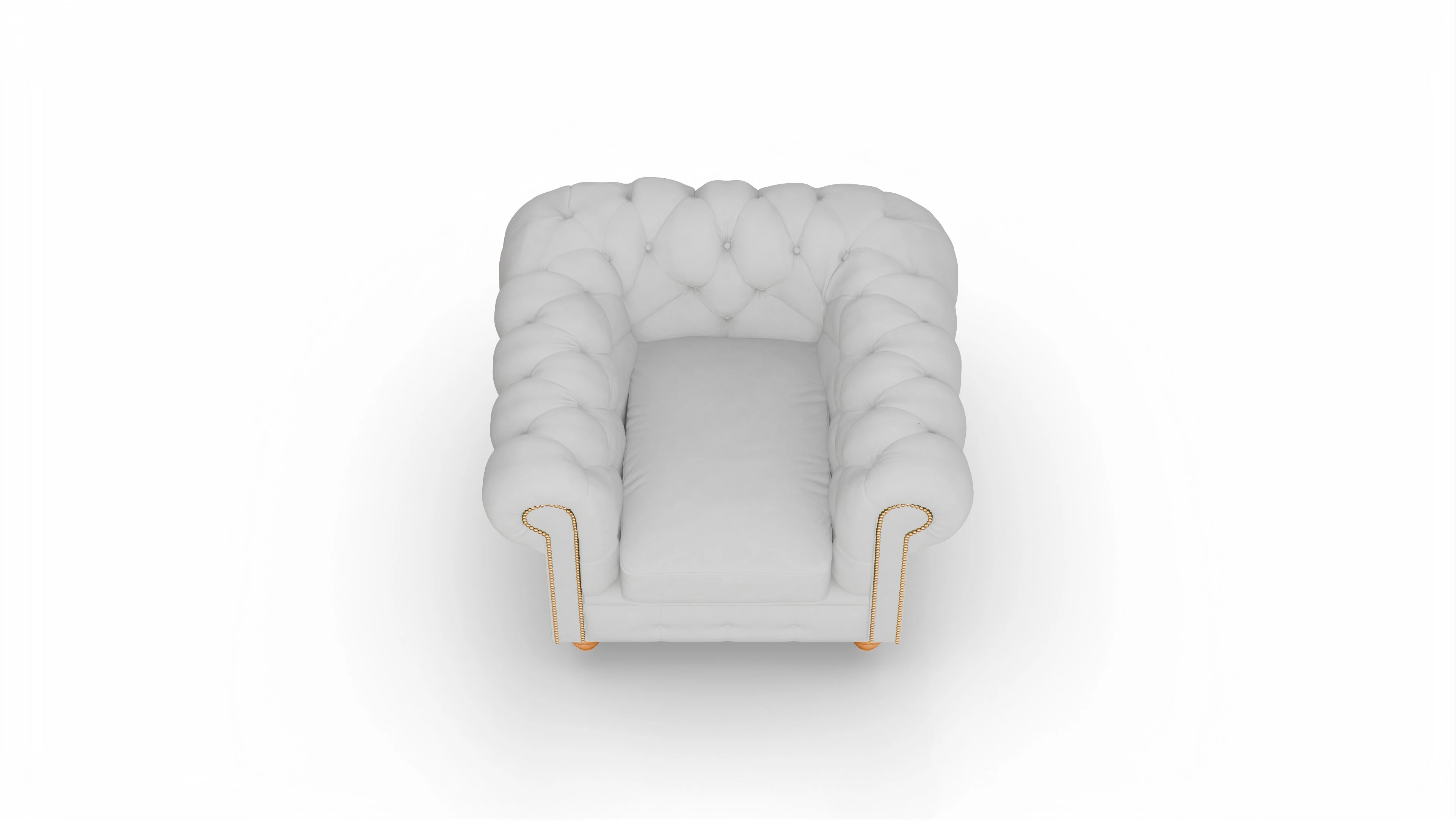 Ansicht des Produktes Trafalgar Sessel in Leder weiß