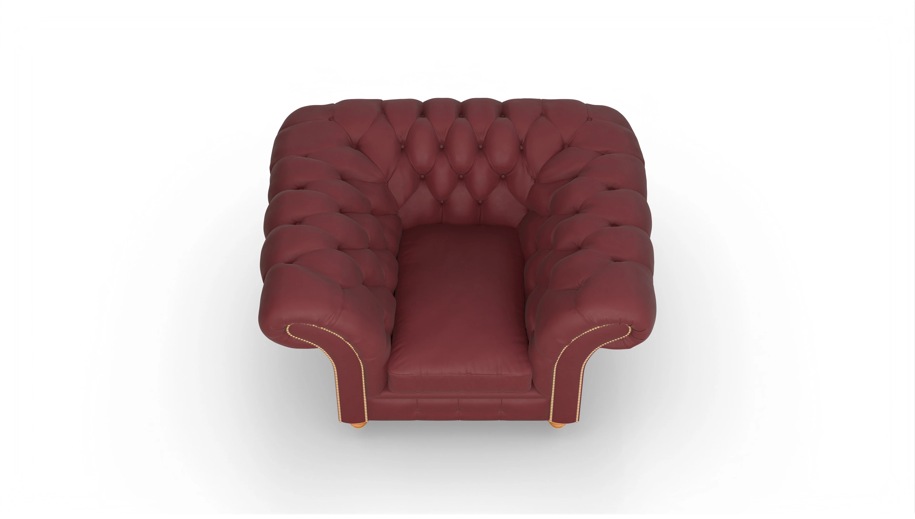 Ansicht des Produktes Knightsbridge Sessel in Leder rot