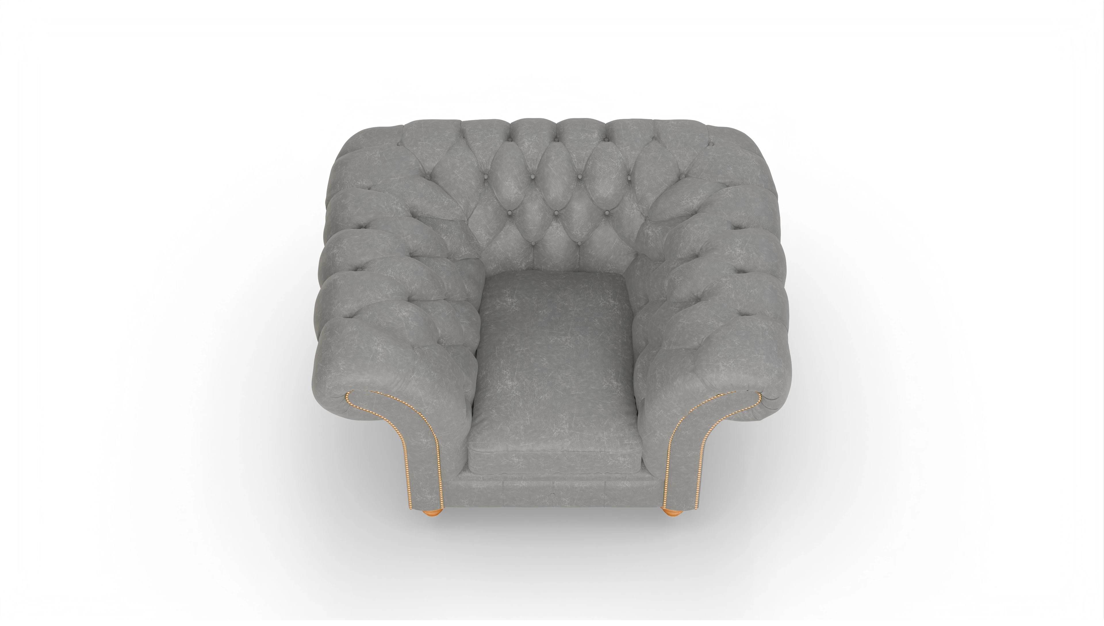 Ansicht des Produktes Knightsbridge Sessel in Leder grau