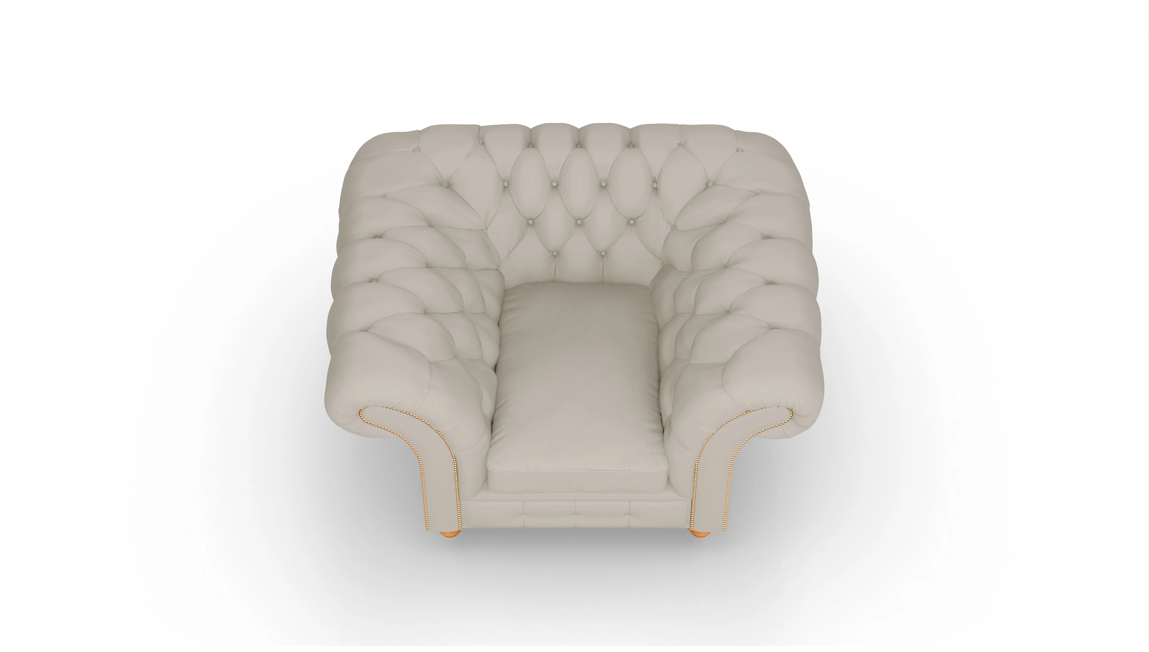 Ansicht des Produktes Knightsbridge Sessel in Leder weiß