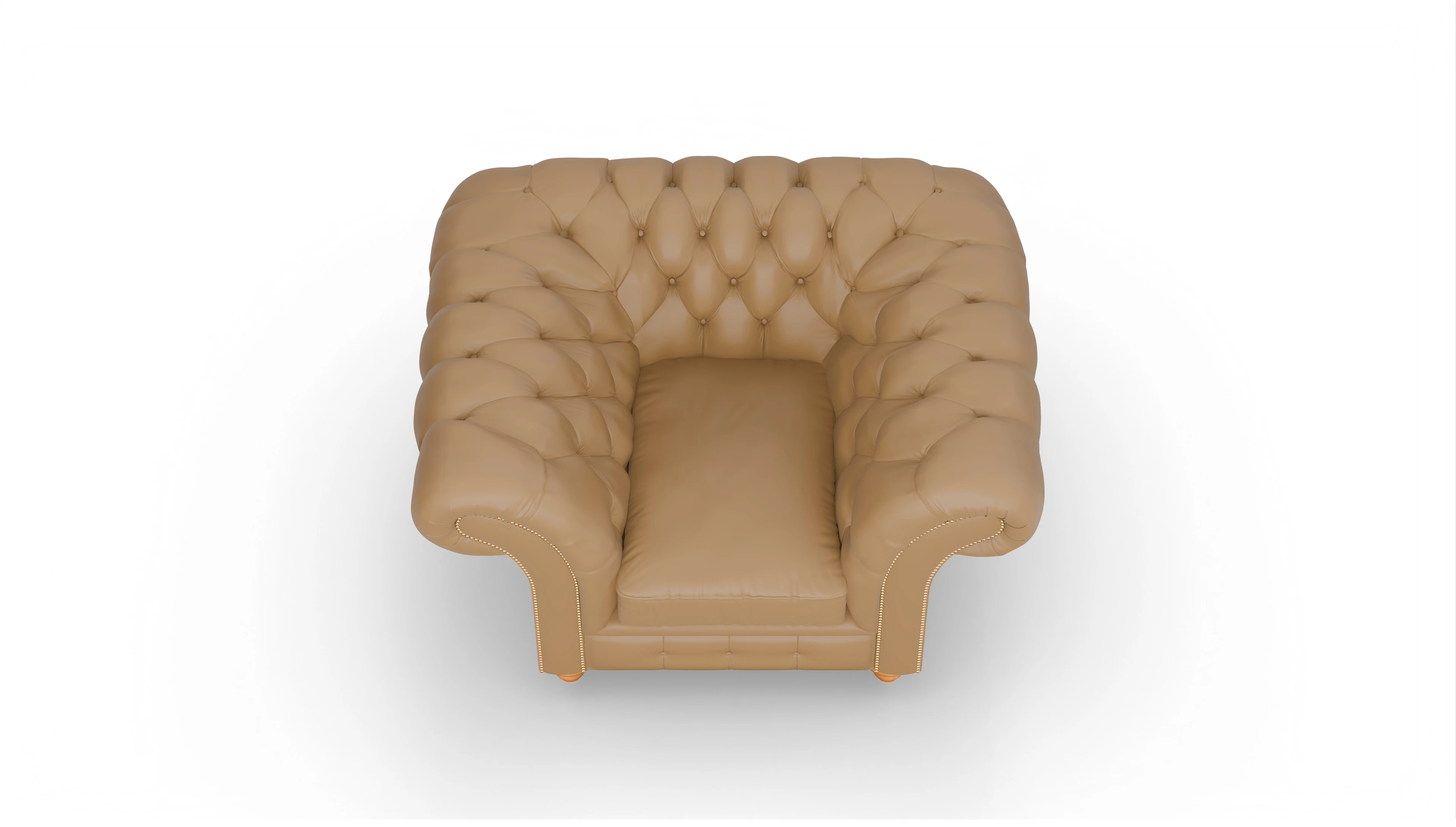 Ansicht des Produktes Knightsbridge Sessel in Leder gelb