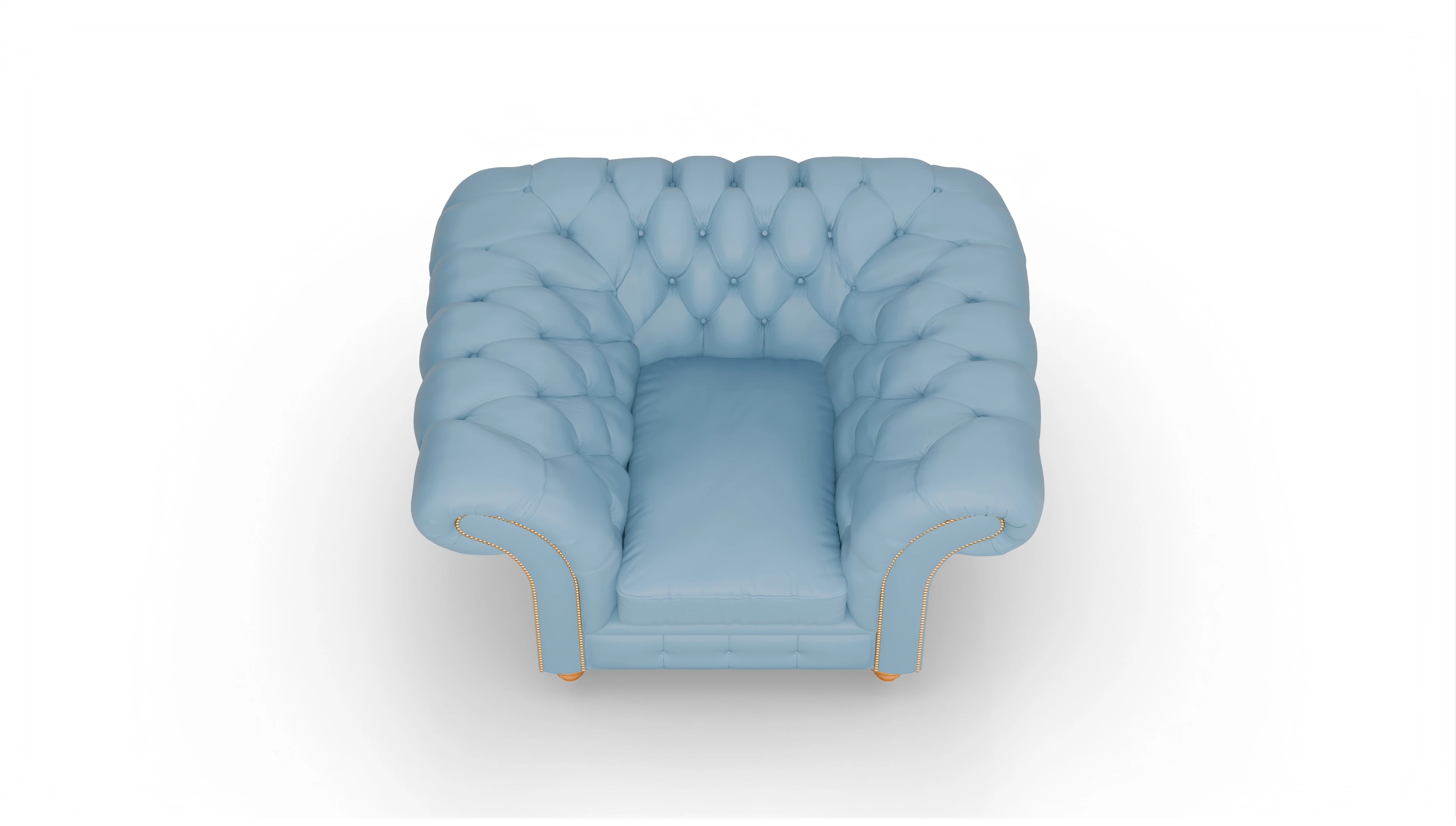 Ansicht des Produktes Knightsbridge Sessel in Leder blau