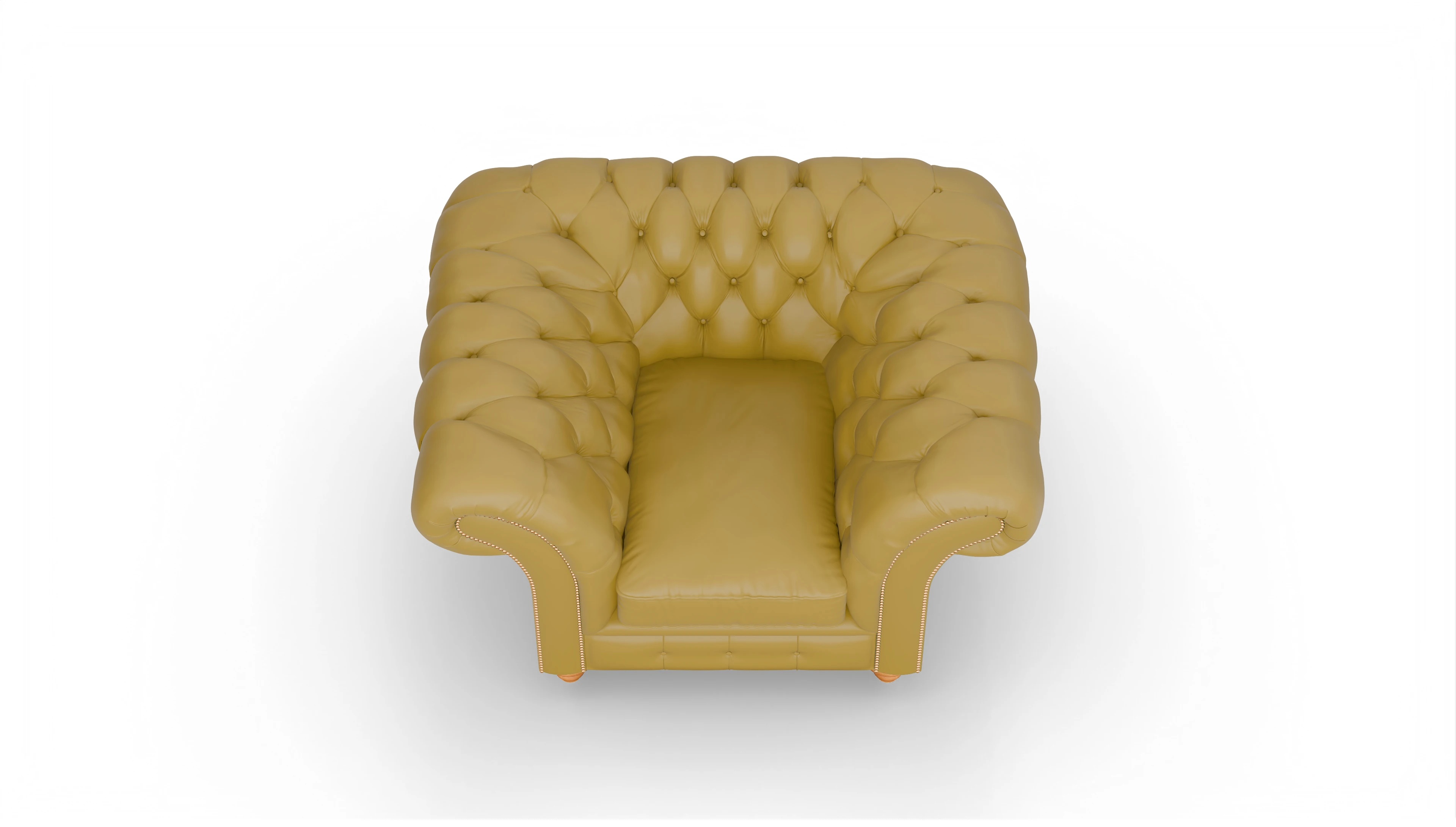 Ansicht des Produktes Knightsbridge Sessel in Leder gelb