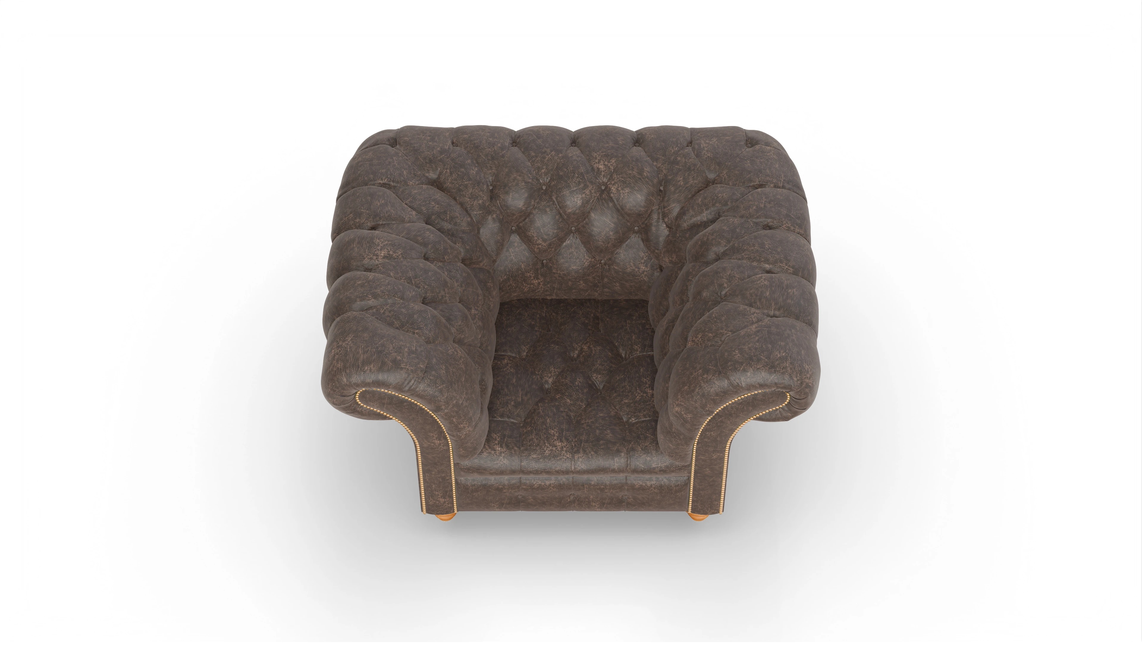 Kolonialstil-Sessel Mayfair Ansicht des Produktes Mayfair Sessel in Leder braun
