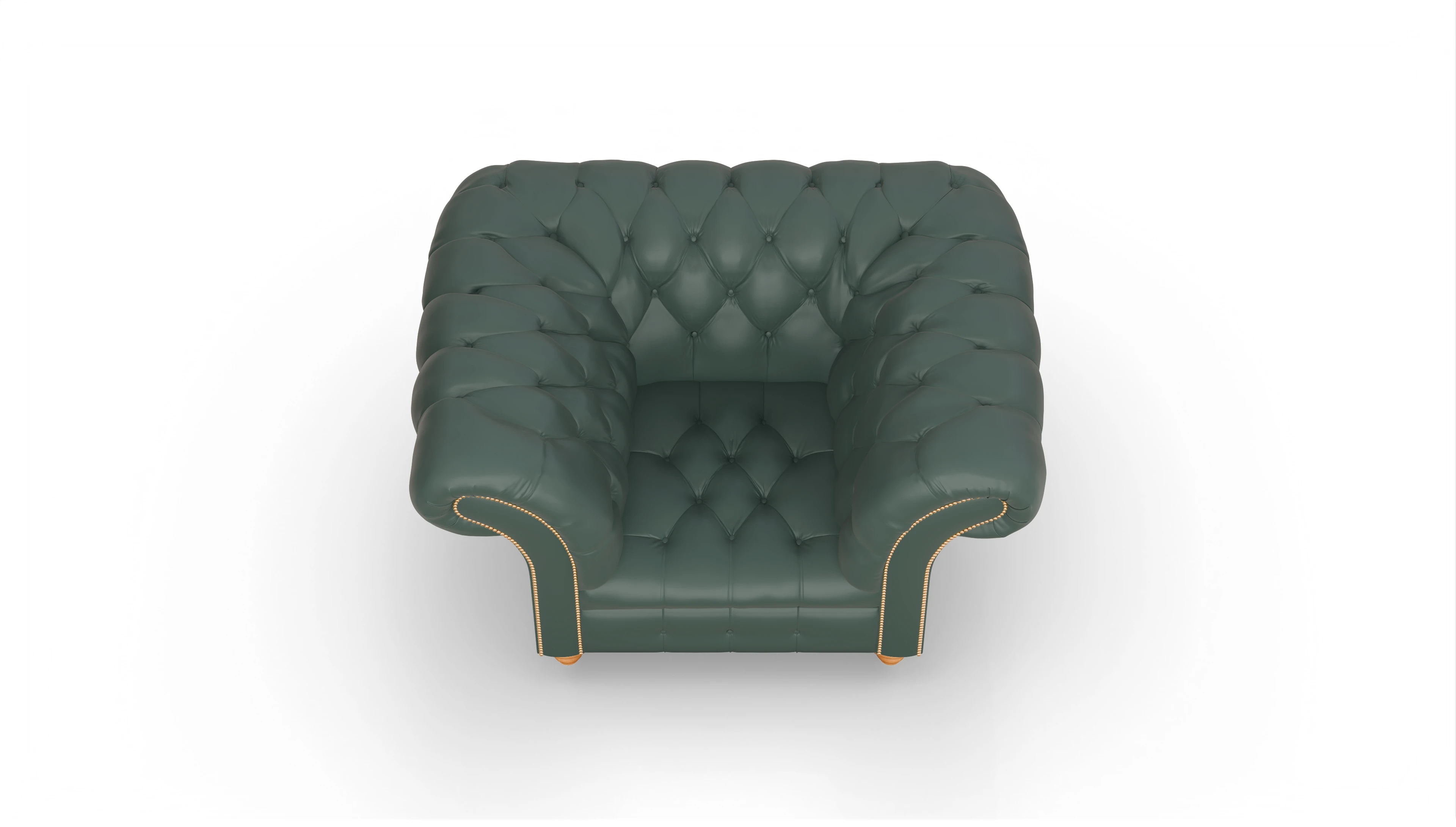 Kolonialstil-Sessel Mayfair Ansicht des Produktes Mayfair Sessel in Leder grün