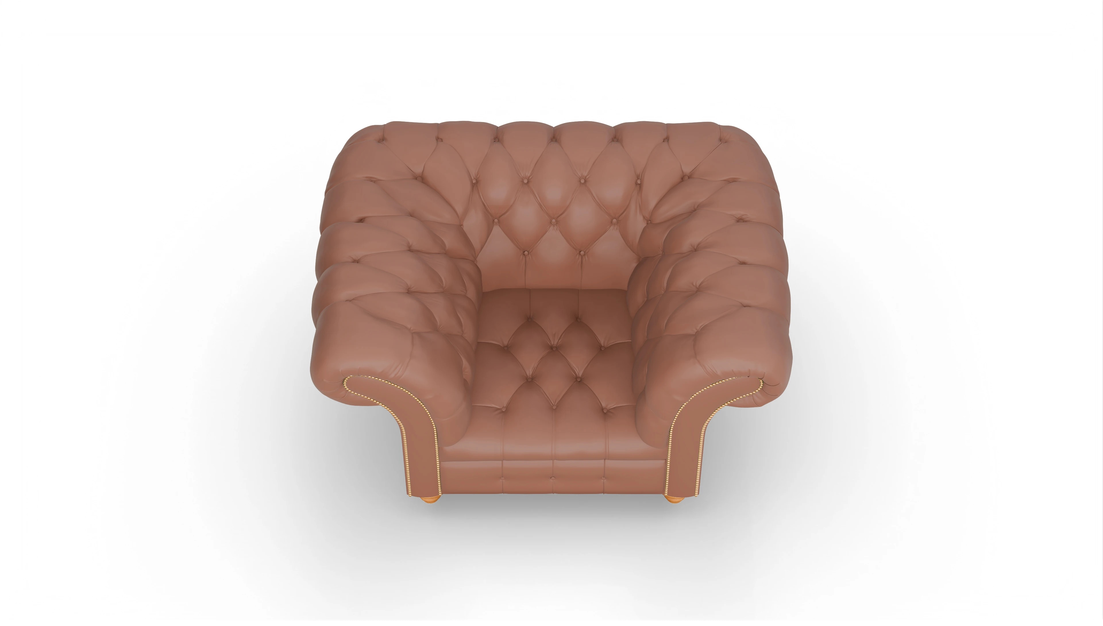 Kolonialstil-Sessel Mayfair Ansicht des Produktes Mayfair Sessel in Leder braun