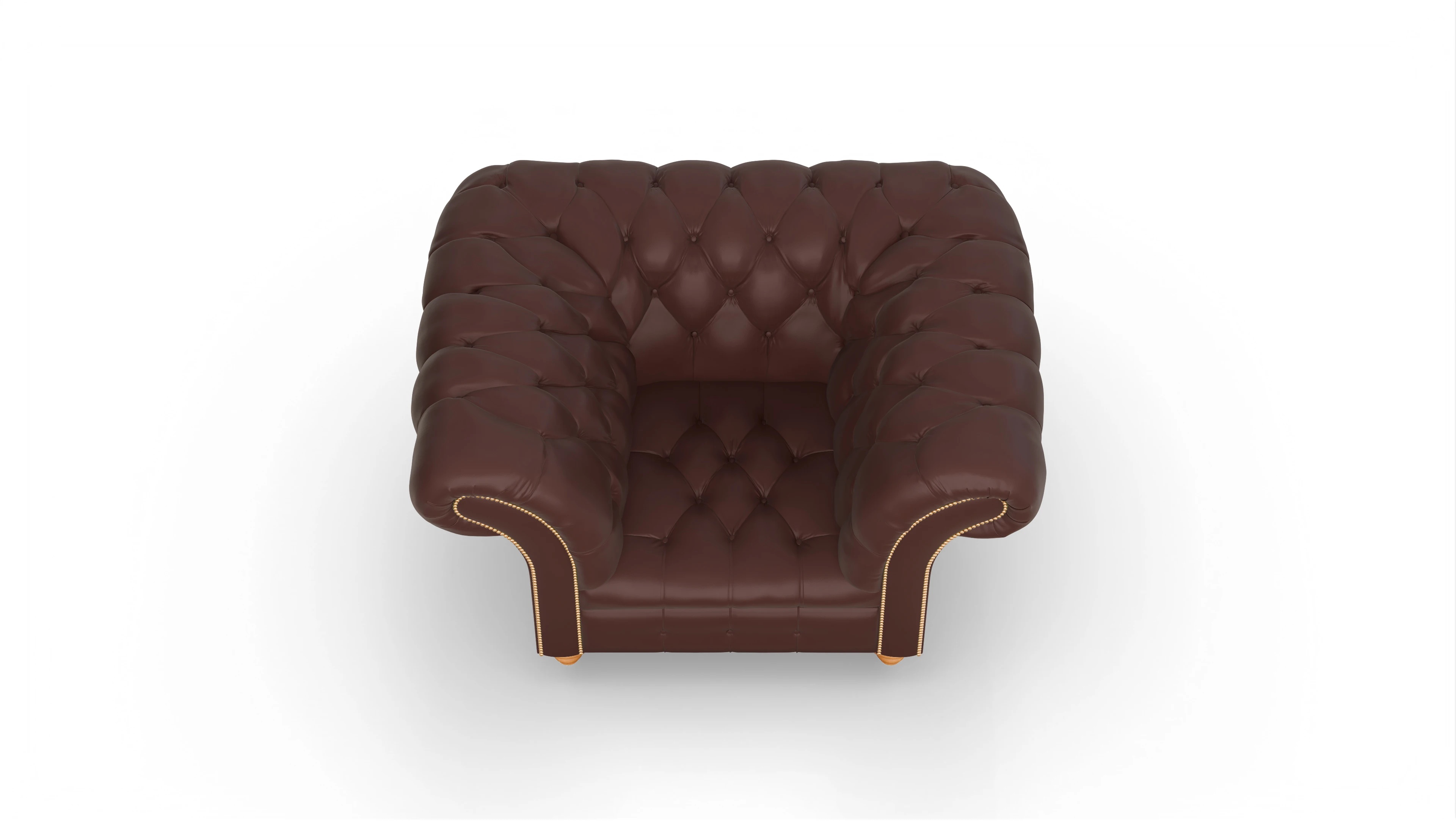 Kolonialstil-Sessel Mayfair Ansicht des Produktes Mayfair Sessel in Leder braun