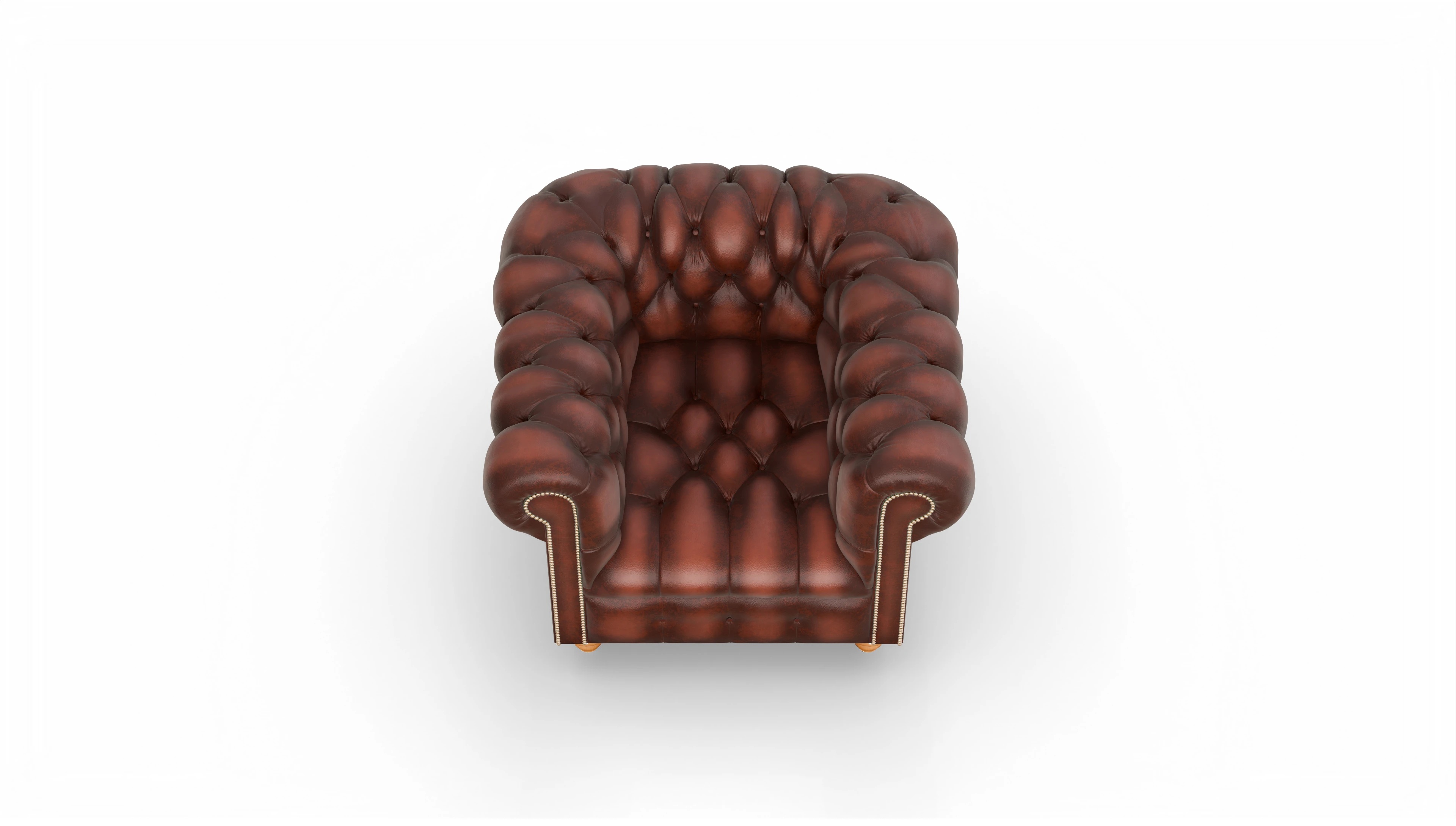 Victorian Chesterfield Sessel Liberty Ansicht des Produktes Liberty Sessel in Leder rot