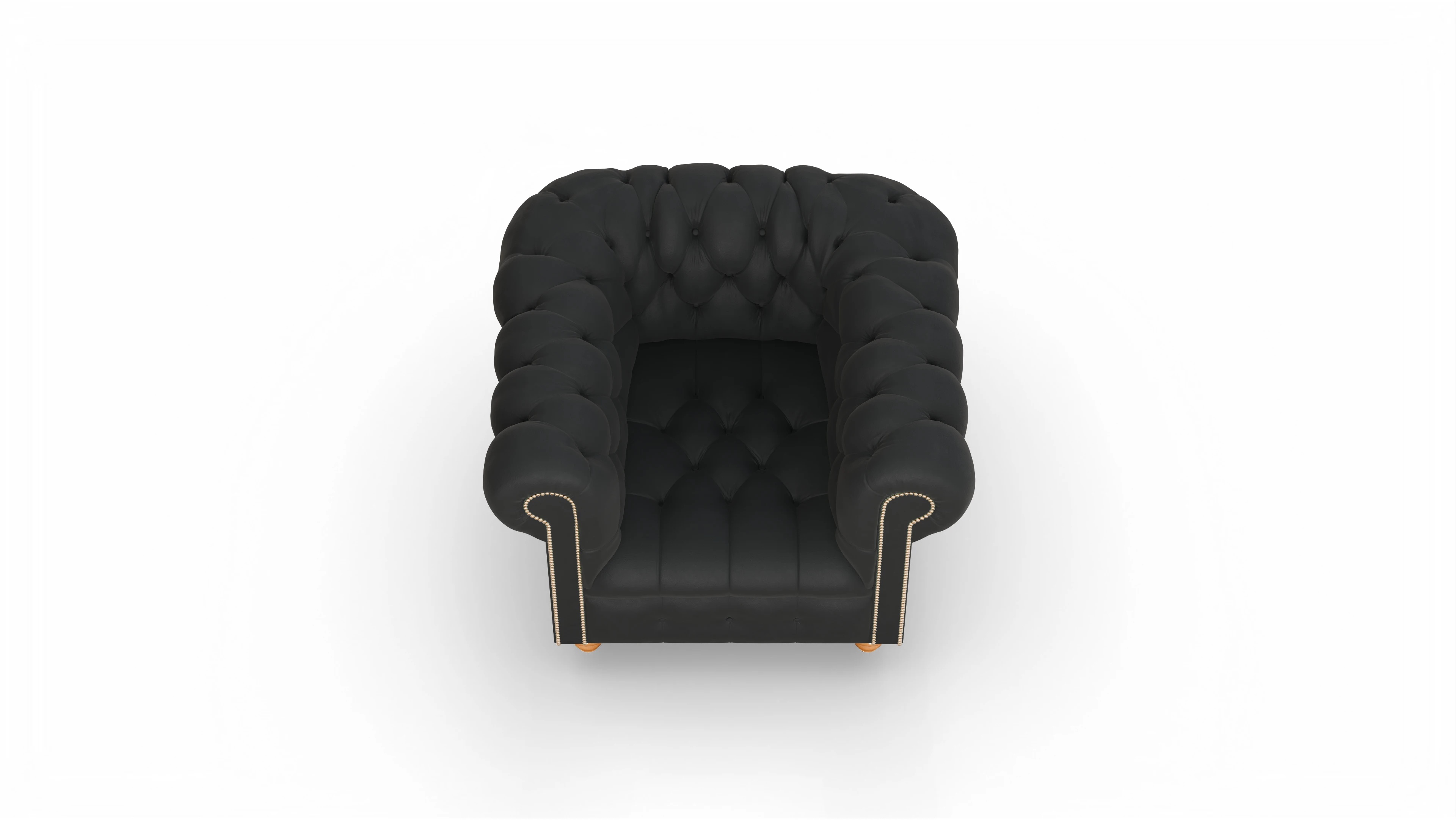 Victorian Chesterfield Sessel Liberty Ansicht des Produktes Liberty Sessel in Leder schwarz
